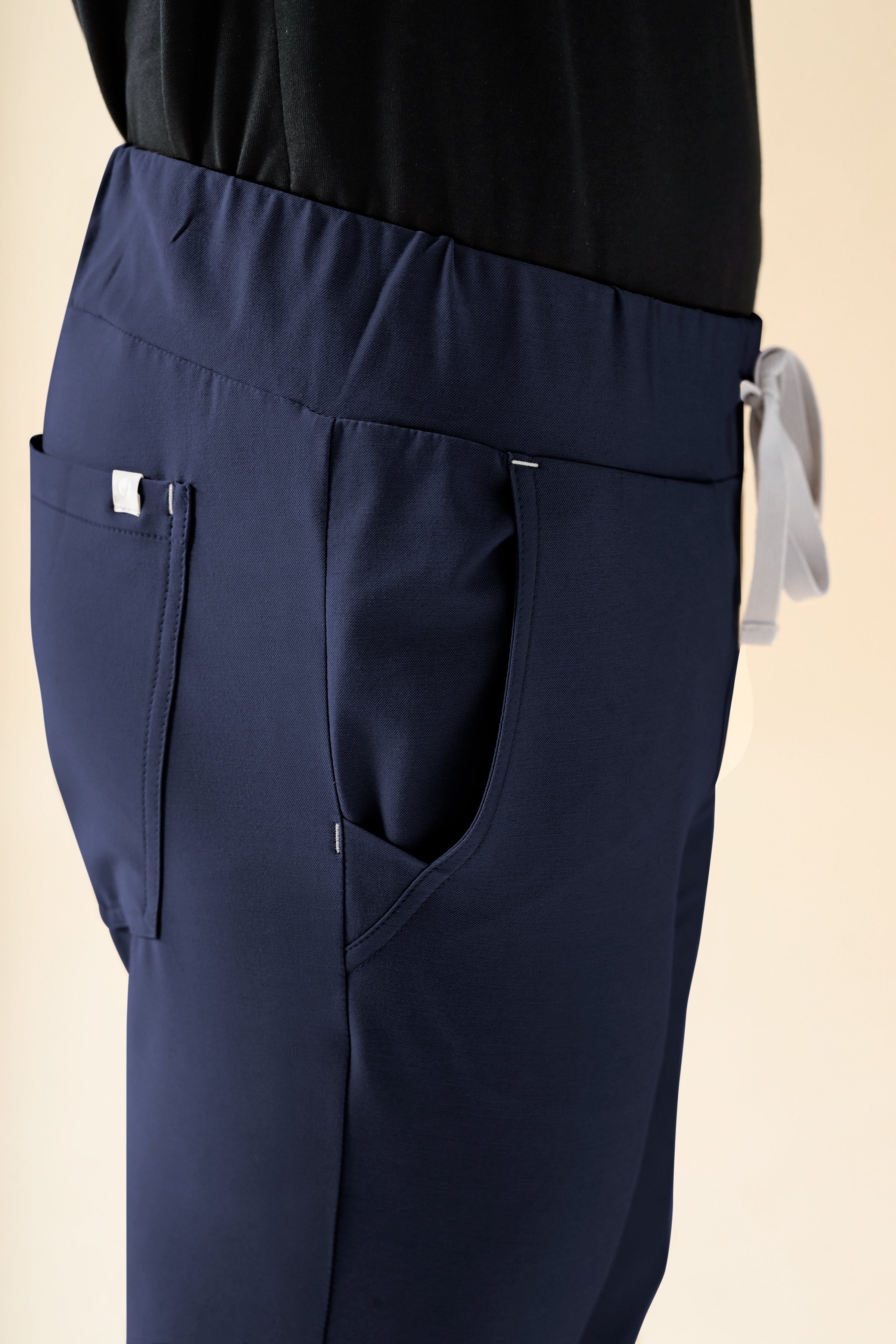 KAERE Hose Herren - gerader Saum Kurzgr. ohne Beintaschen navy