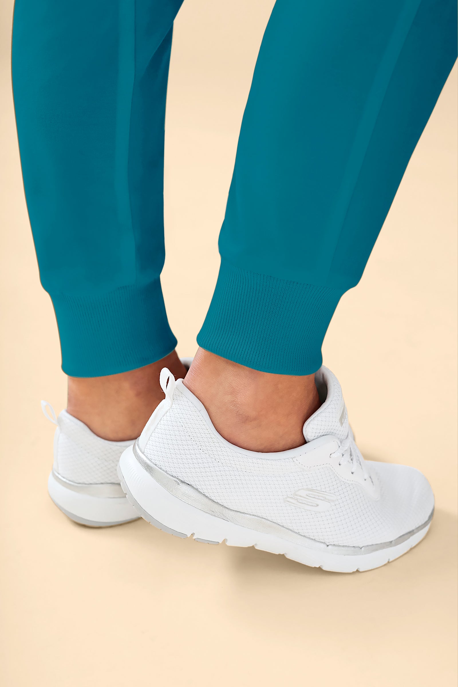 KAERE Hose Damen - Saumbündchen ohne Beintaschen petrol