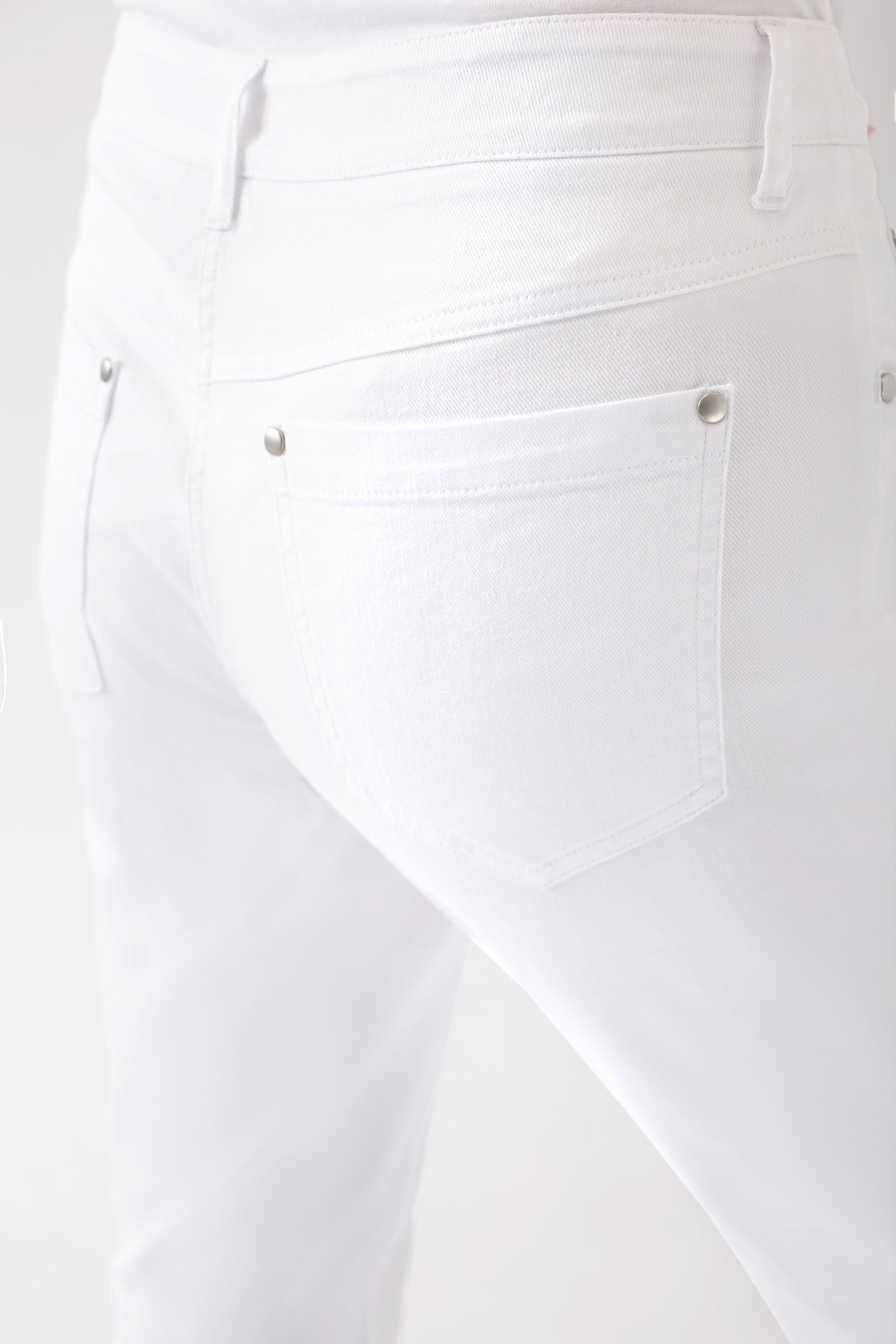 5-Pocket Hose Damen - Jeanslook weiss