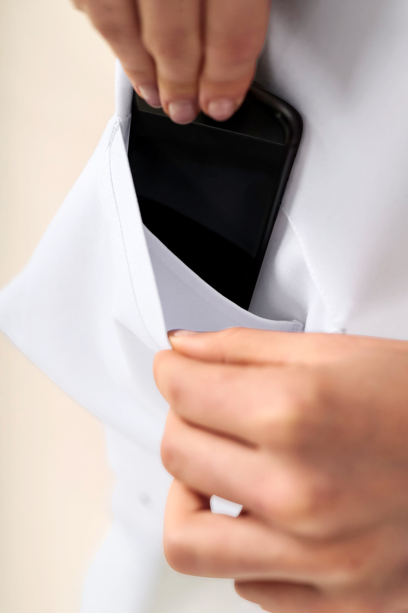 KAERE Schlupfkasack Damen - V-Ausschnitt weiss