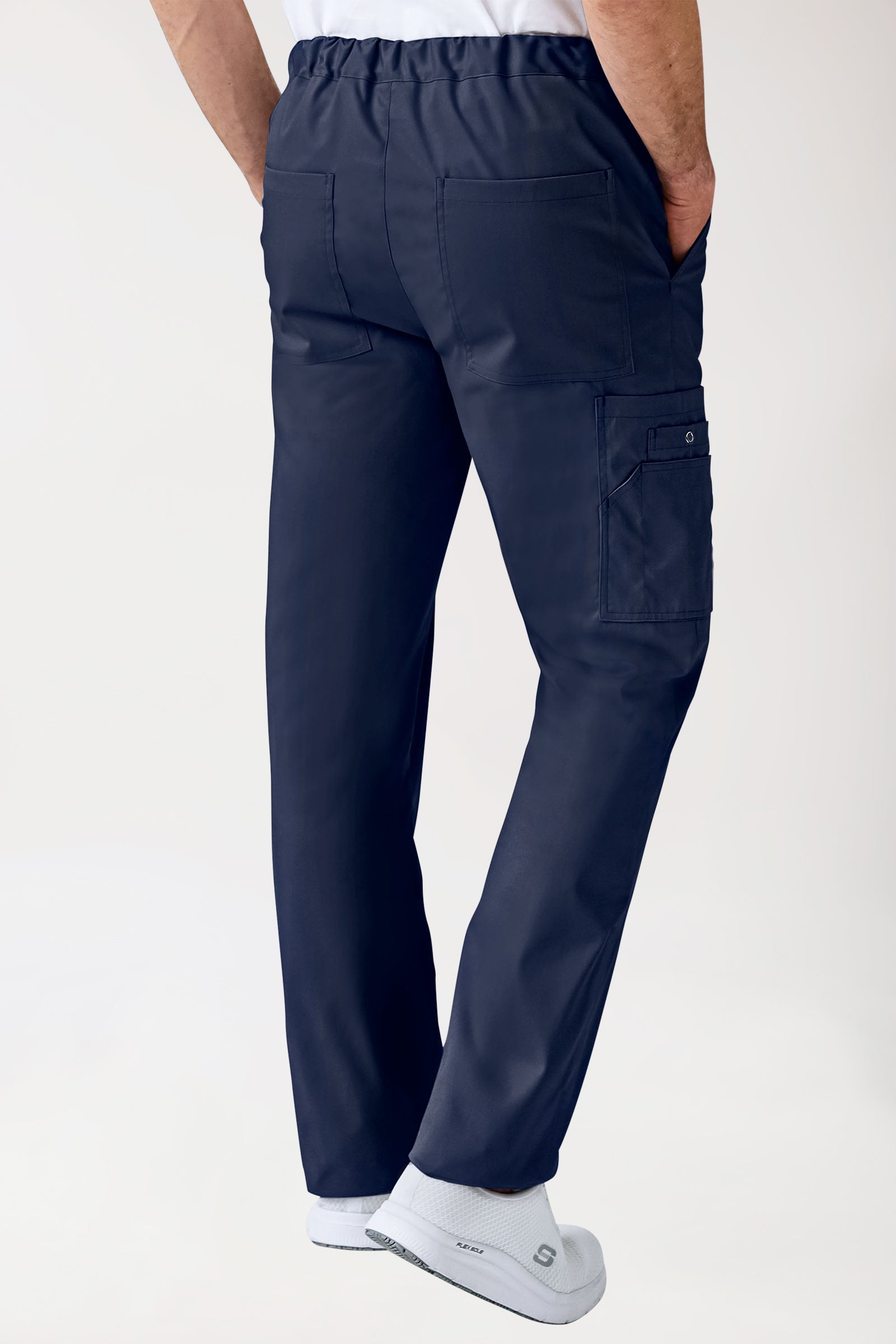 CLINIC STRETCH Hose Unisex - mit Beintasche navy