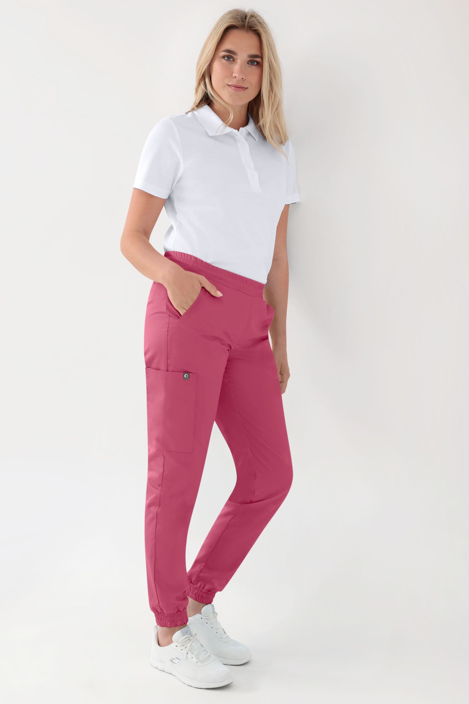 GREEN Stretch Hose Damen - Jogpants Style rosenholz, Vue de face 