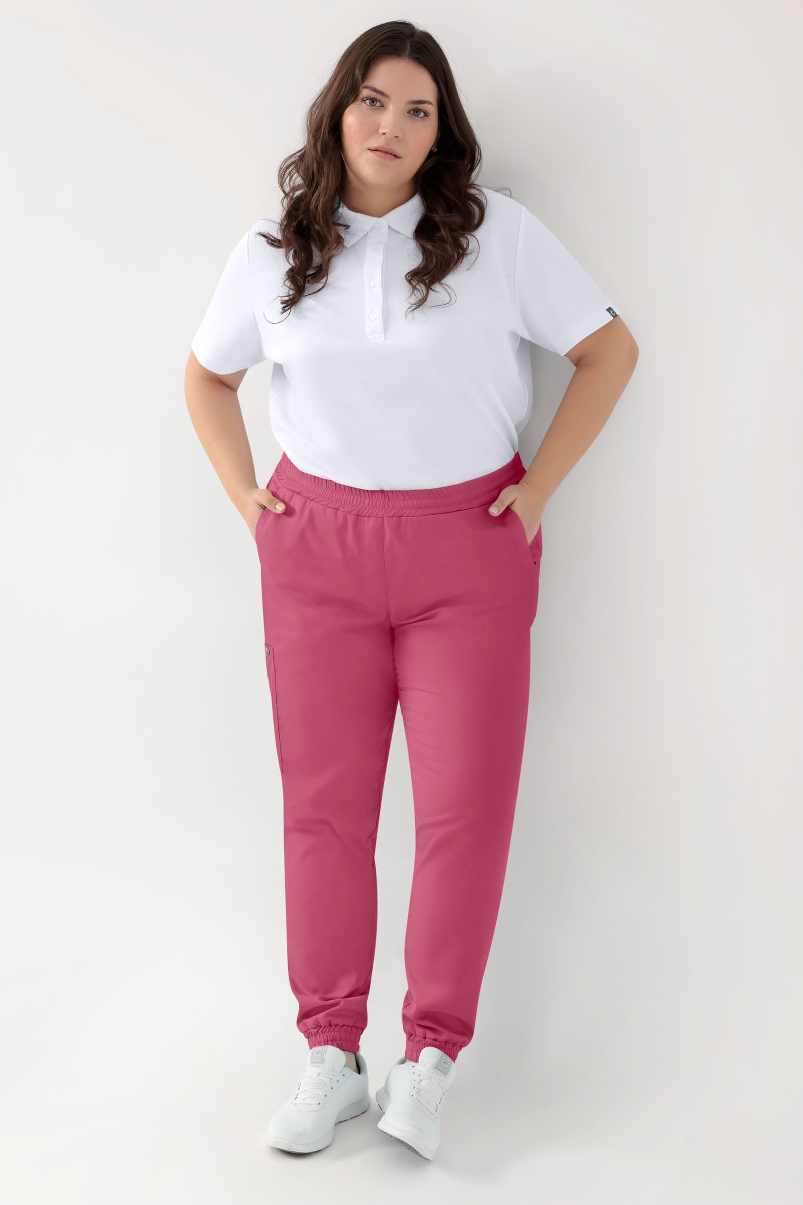 GREEN Stretch Hose Damen - Jogpants Style rosenholz, Vue de face 