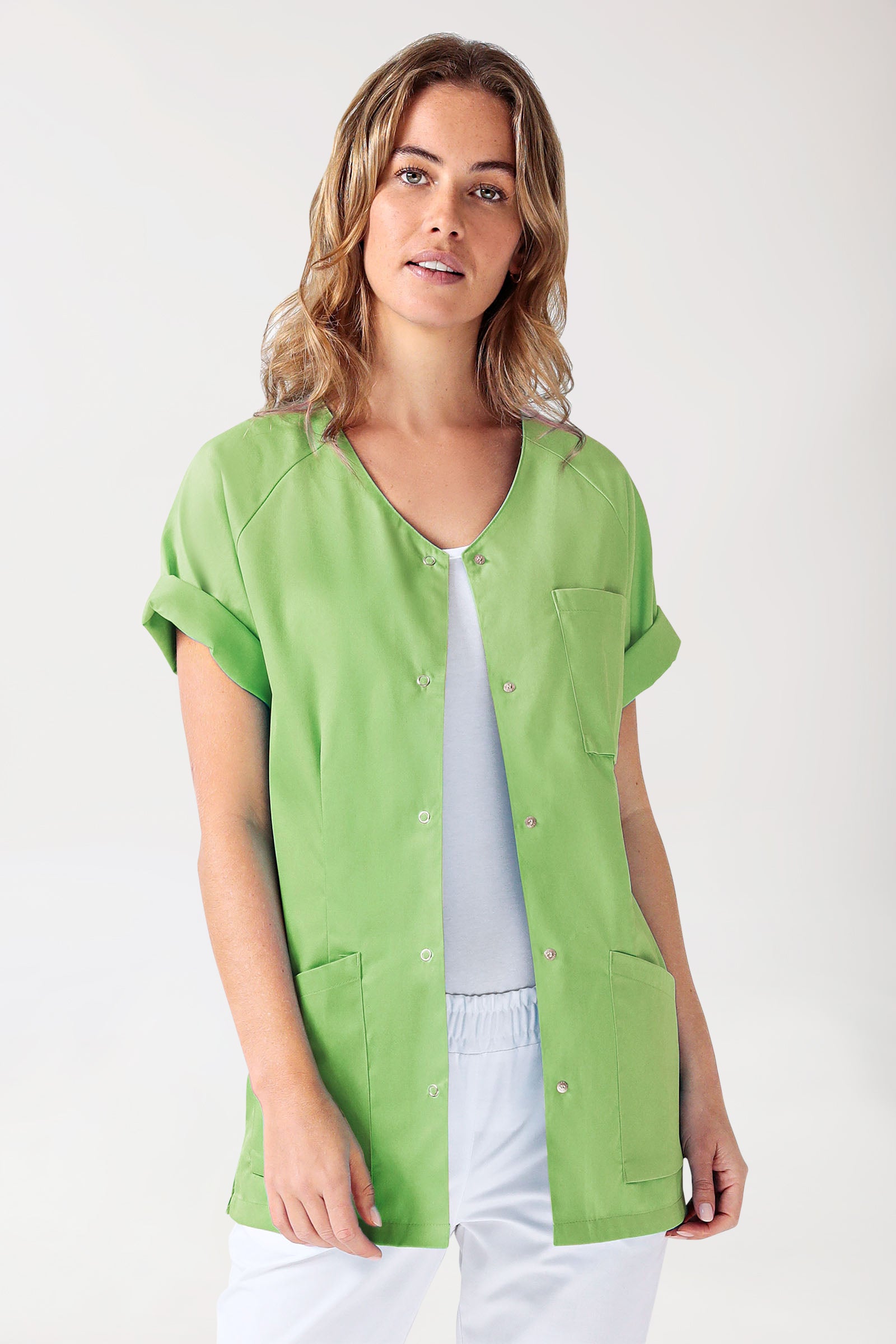 CORE Kasack Damen - durchgeknöpft apfelgrün