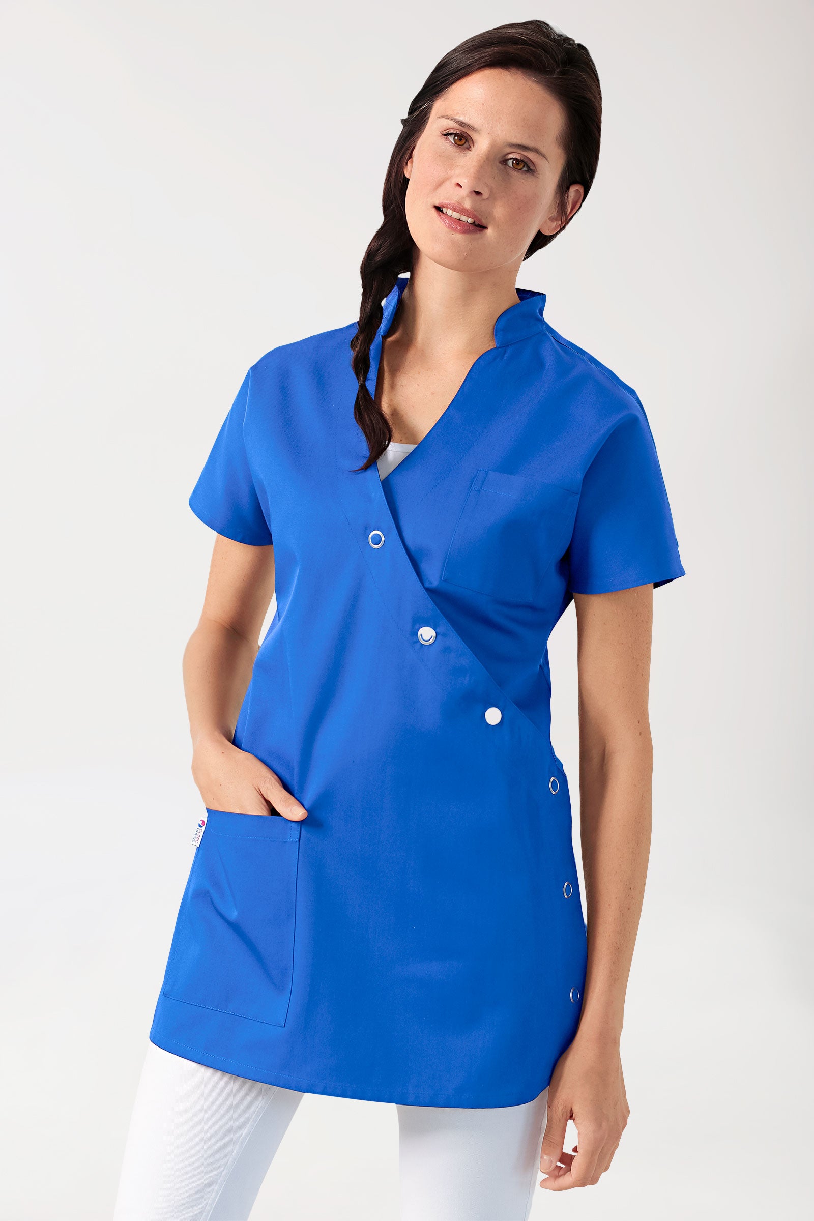 JUST STRONG Kasack Damen - Druckknopfleiste königsblau