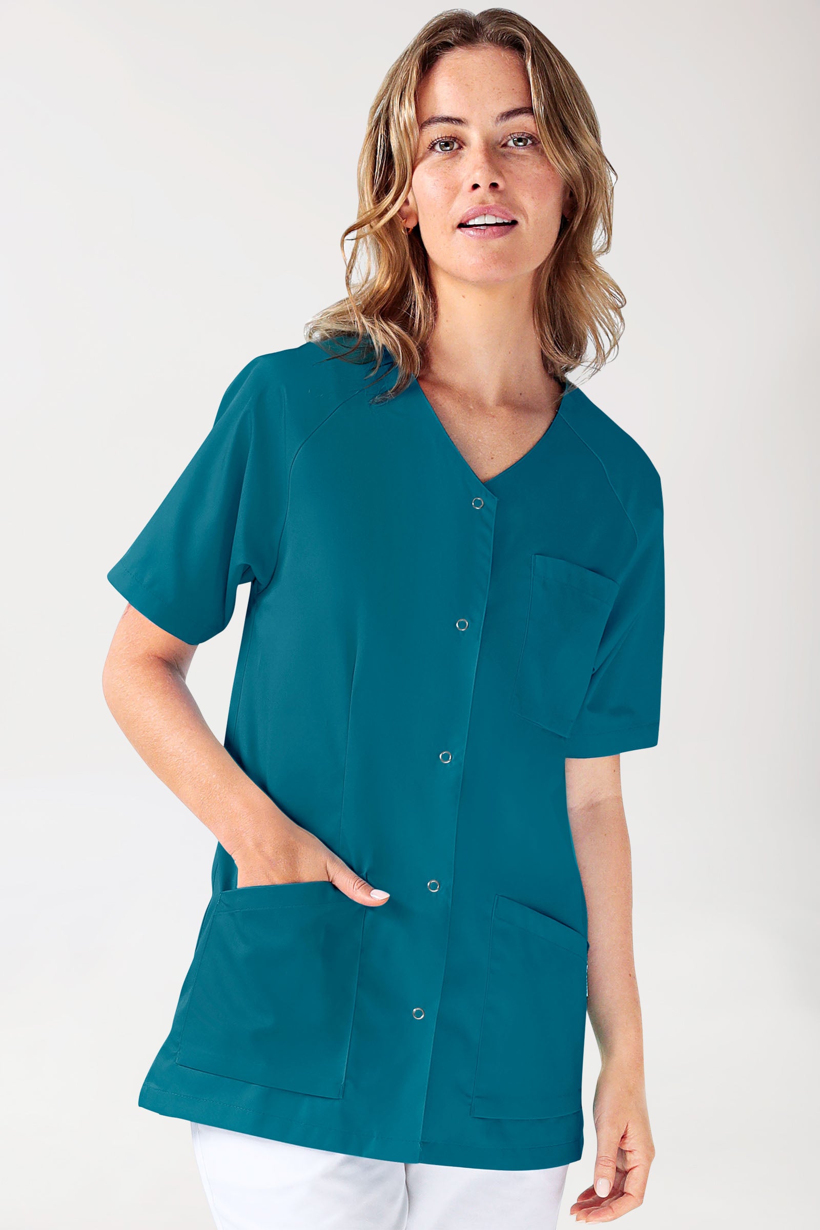 CORE Kasack Damen - durchgeknöpft petrol