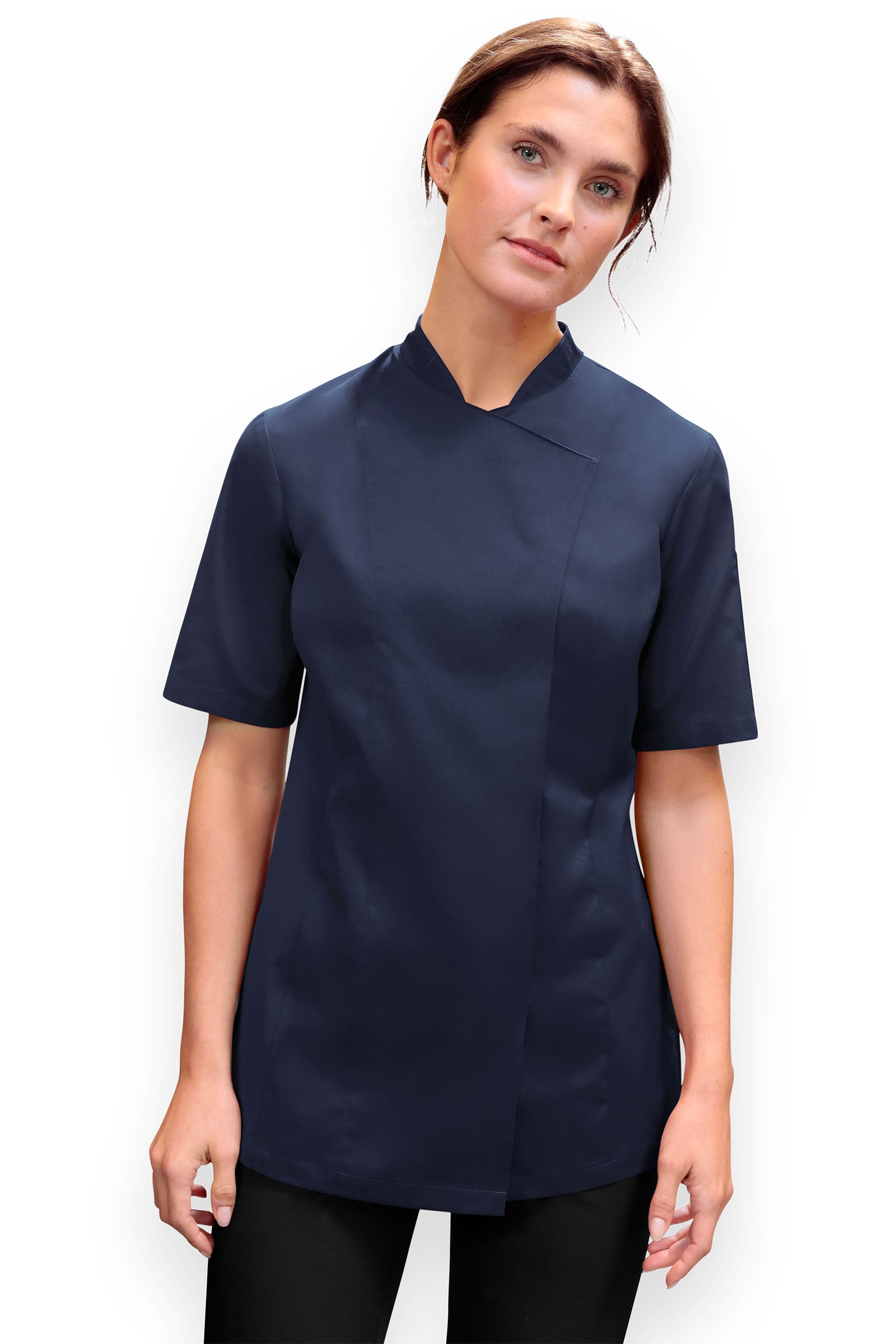 Gastro Kochjacke Damen - 1/2 Arm navy