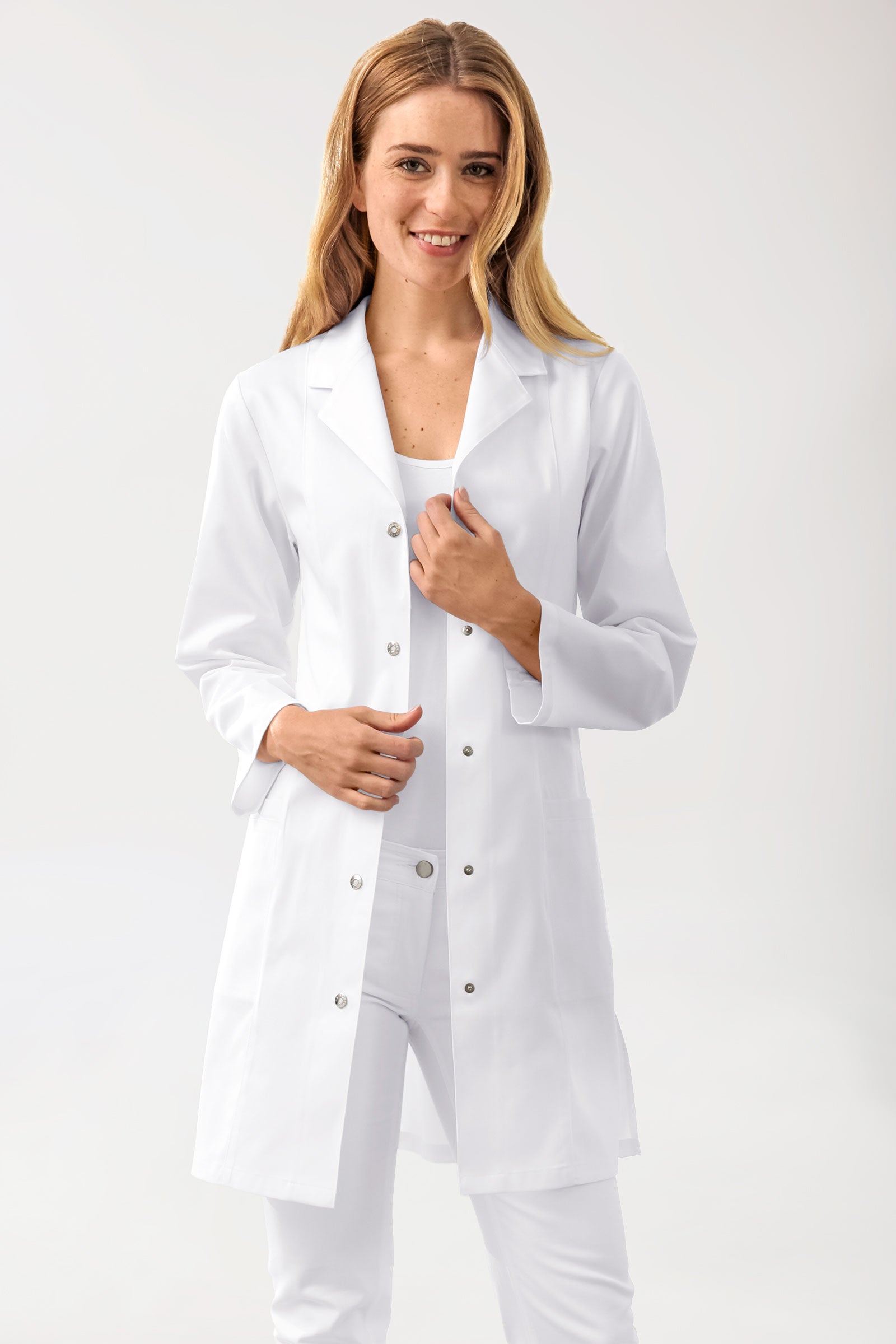 Kurzmantel Damen - Reverskragen weiss