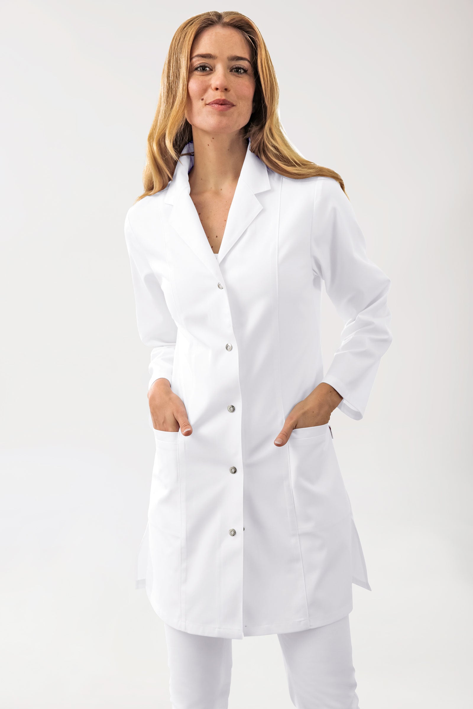 Kurzmantel Damen - Reverskragen weiss