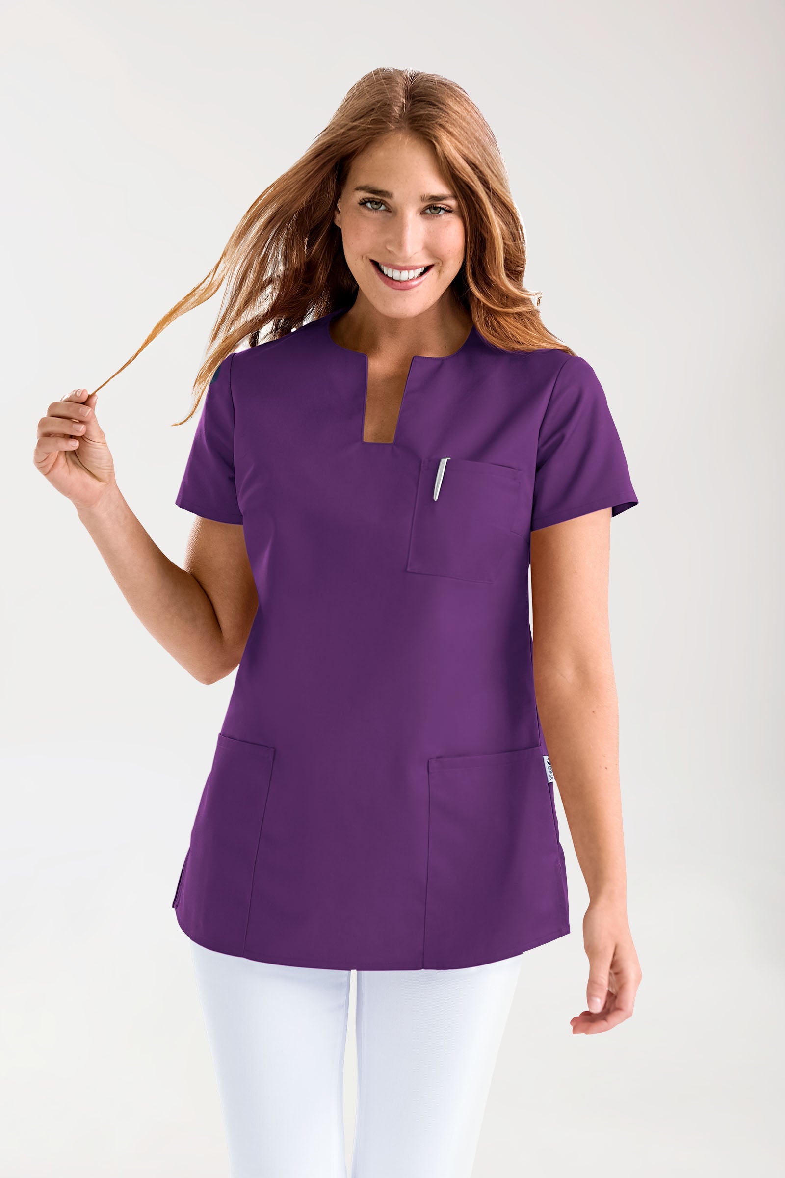 JUST STRONG Schlupfkasack Damen - eckiger Ausschnitt lila