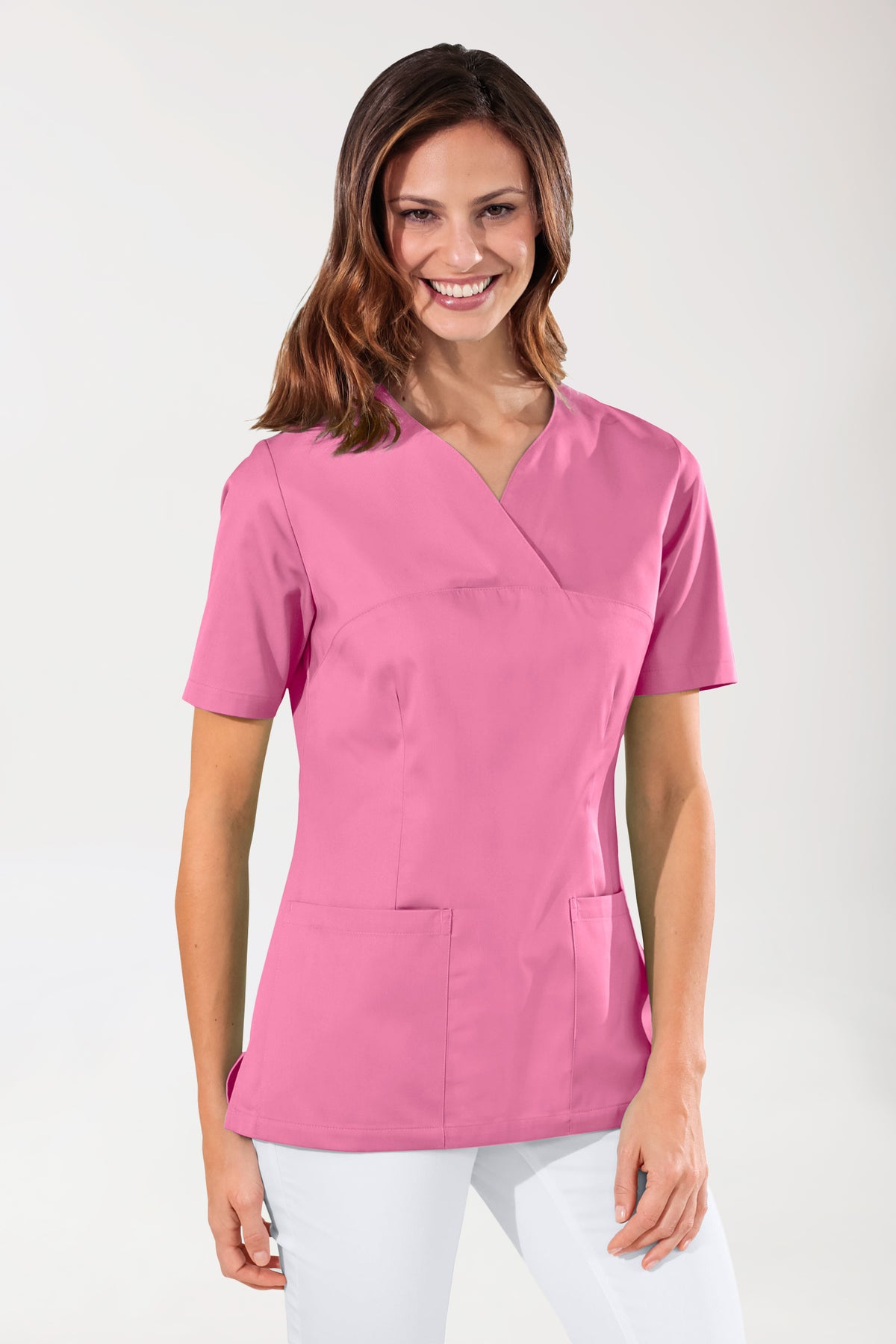 CORE Schlupfkasack Damen - Herzausschnitt rosy pink, Vue de face 