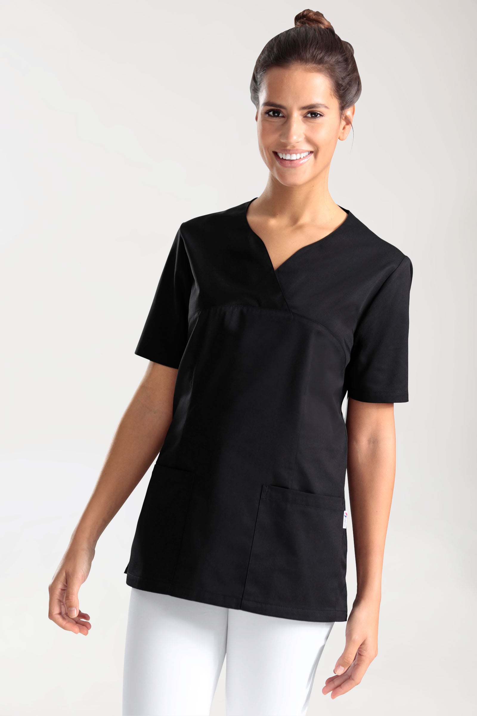 CORE Schlupfkasack Damen - Herzausschnitt schwarz