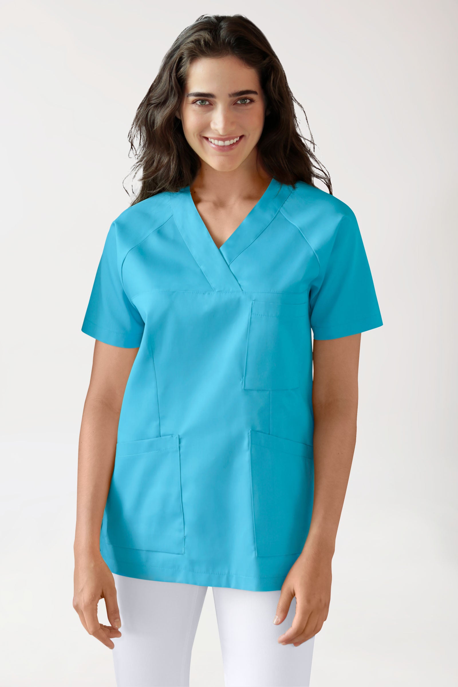 CORE Schlupfkasack Damen - V-Ausschnitt türkis