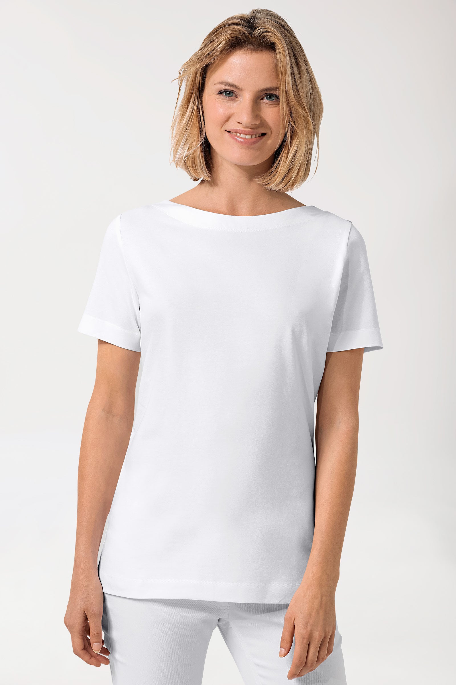 Shirt Damen - 1/2 Arm weiss, Vorderansicht 