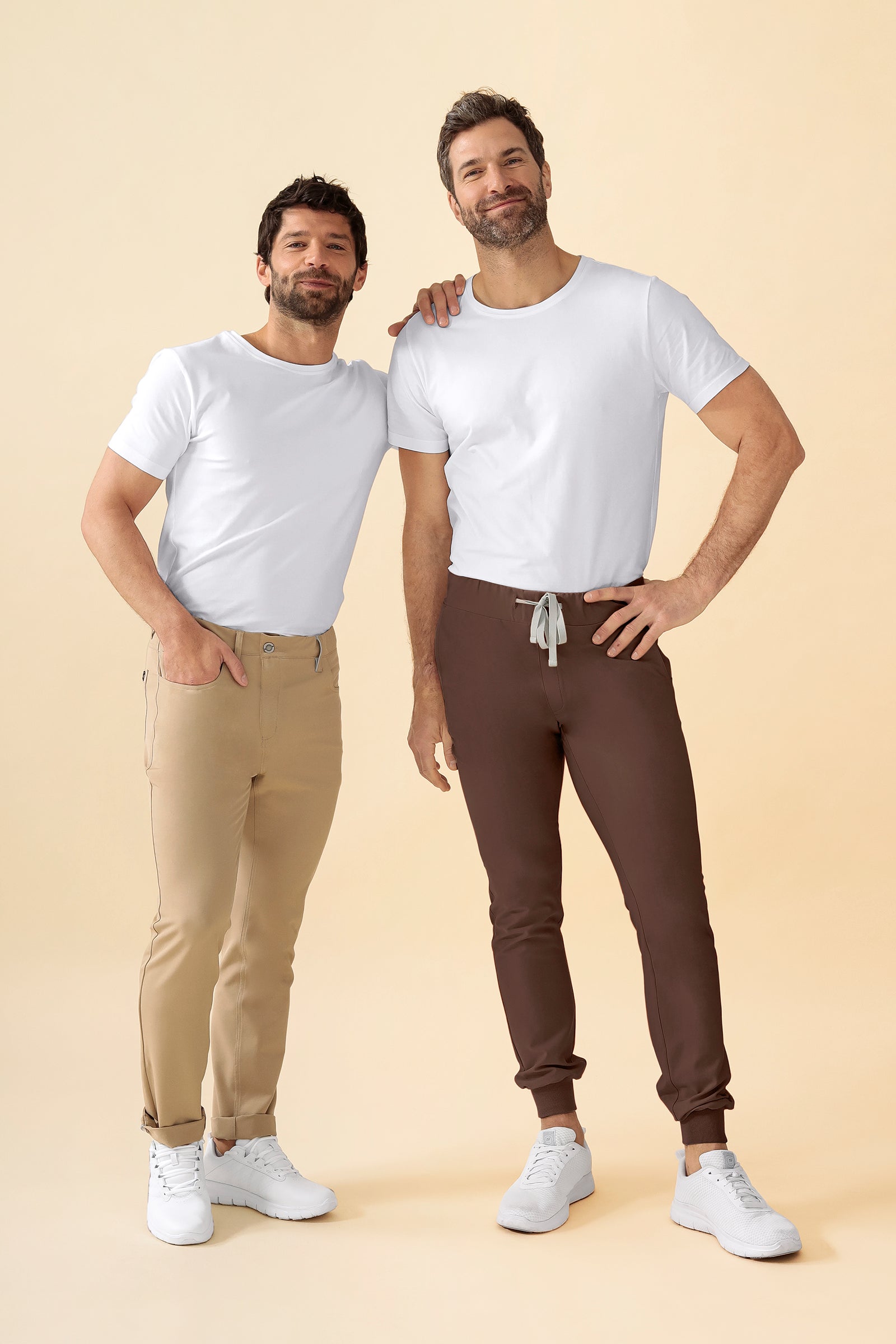 KAERE Hose Herren - Saumbündchen ohne Beintaschen coffee, Vue de face 