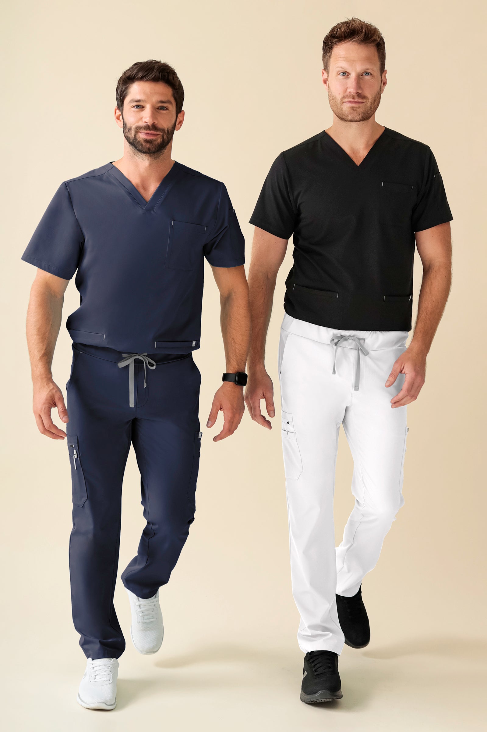 KAERE Hose Herren - gerader Saum Kurzgr. mit Beintaschen navy, Vue de face 