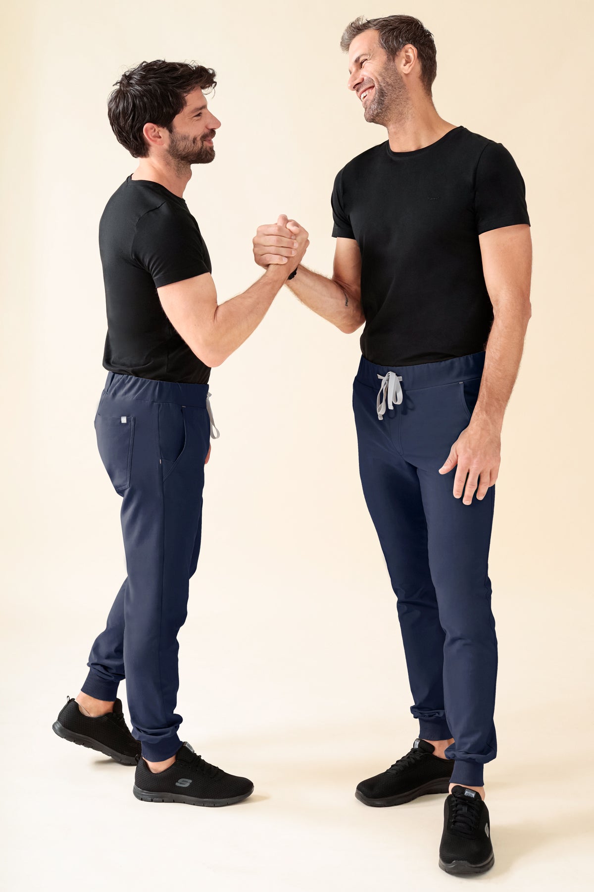 KAERE Hose Herren - Saumbündchen ohne Beintaschen navy, Vorderansicht 