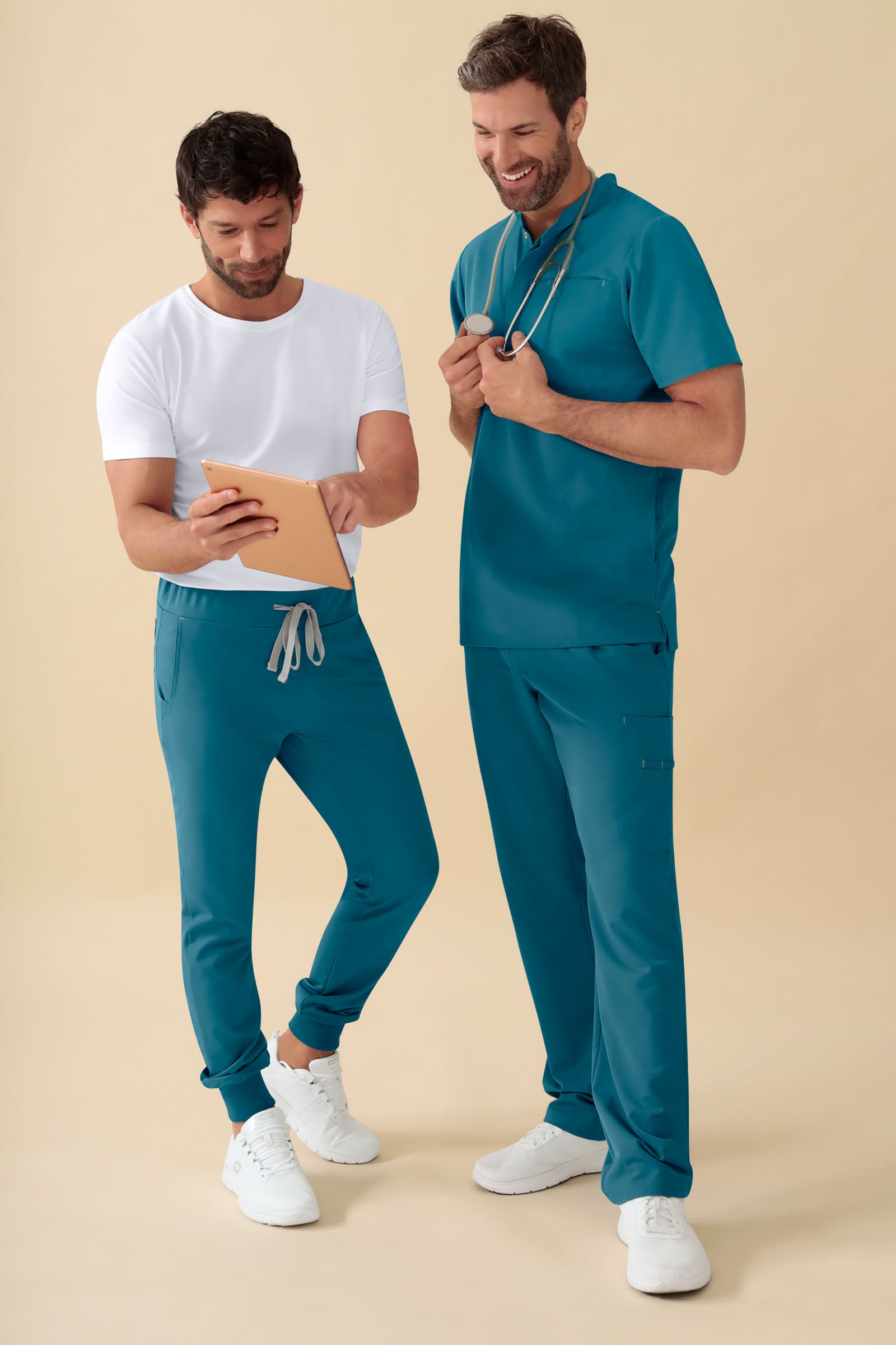 KAERE Hose Herren - Saumbündchen Kurzgr. ohne Beintaschen petrol, Vue de face 