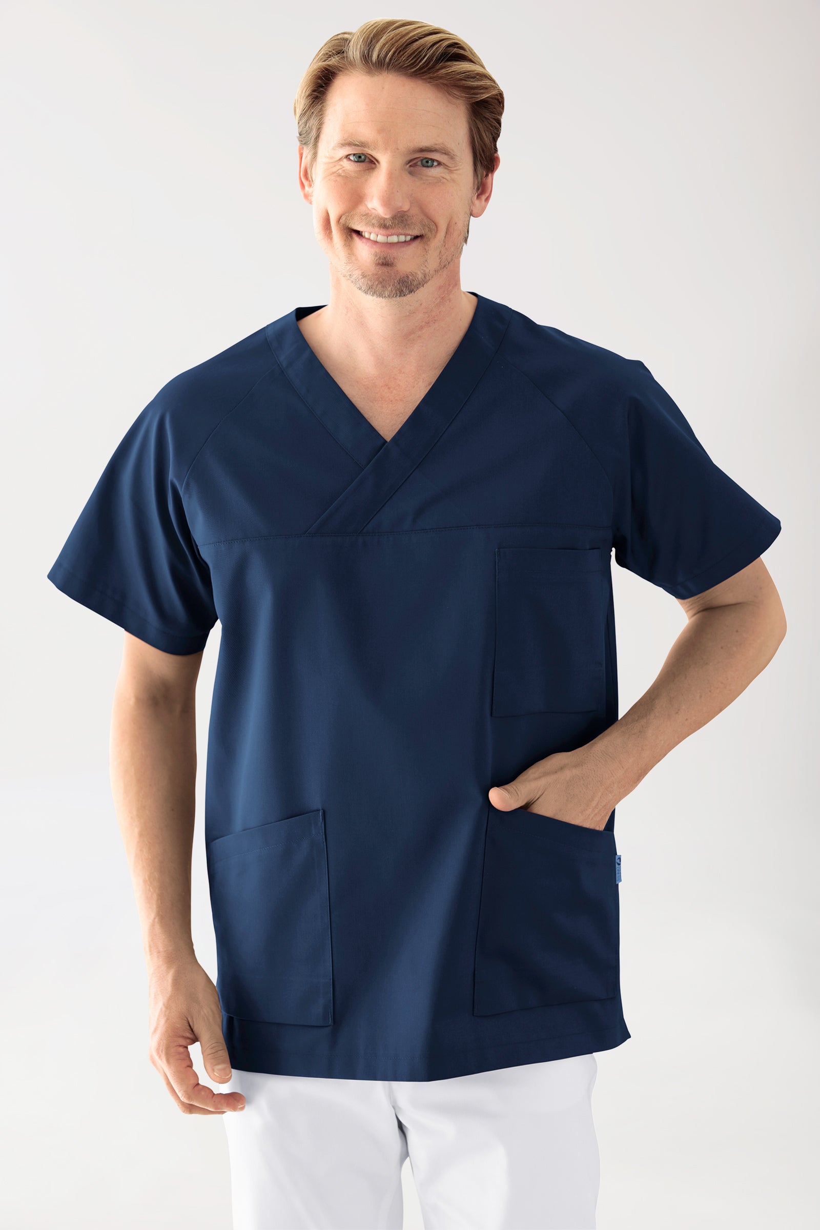 CORE Schlupfkasack Herren - 3er-Pack - V-Ausschnitt navy