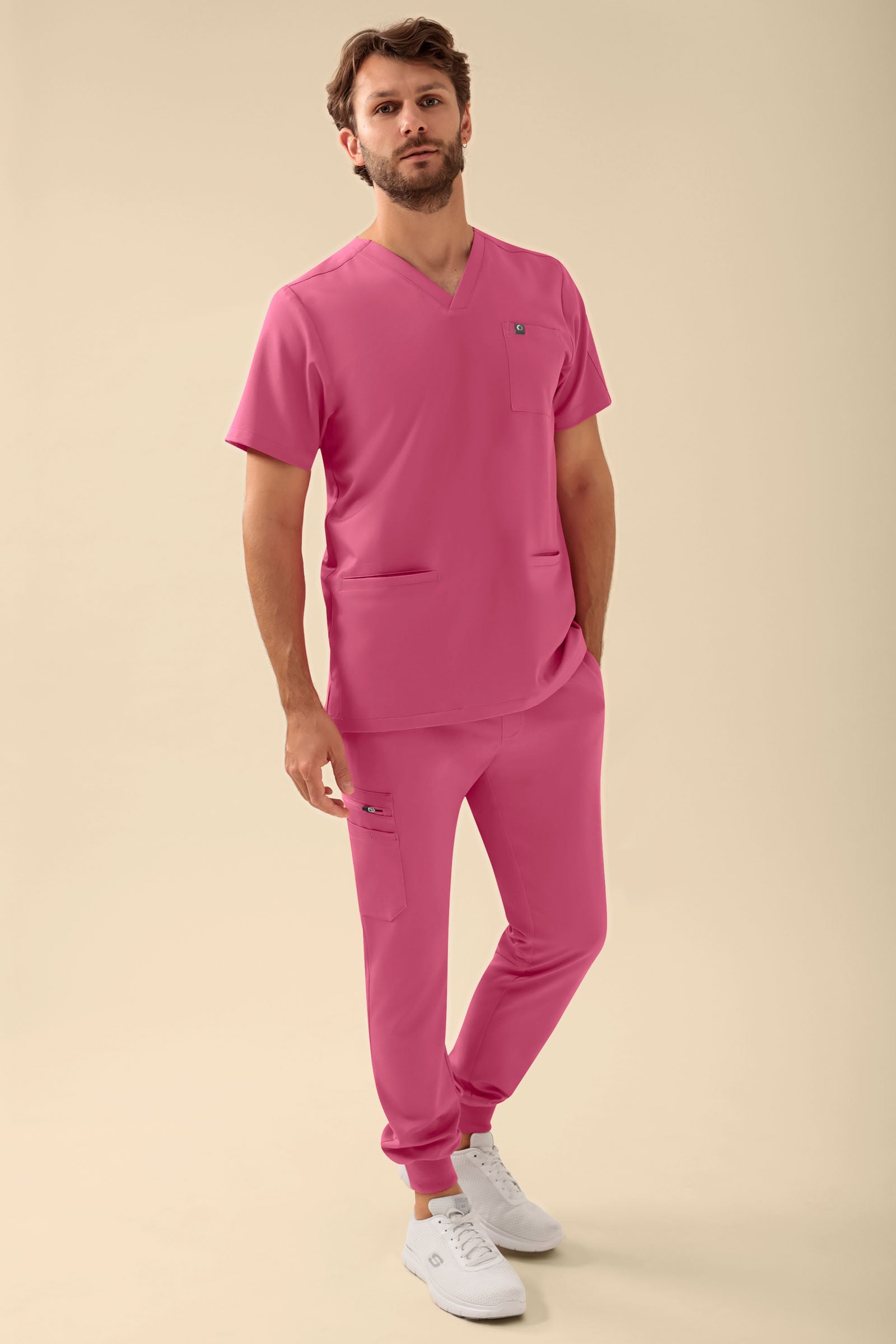 KAERE Schlupfkasack Herren - V-Ausschnitt rosenholz