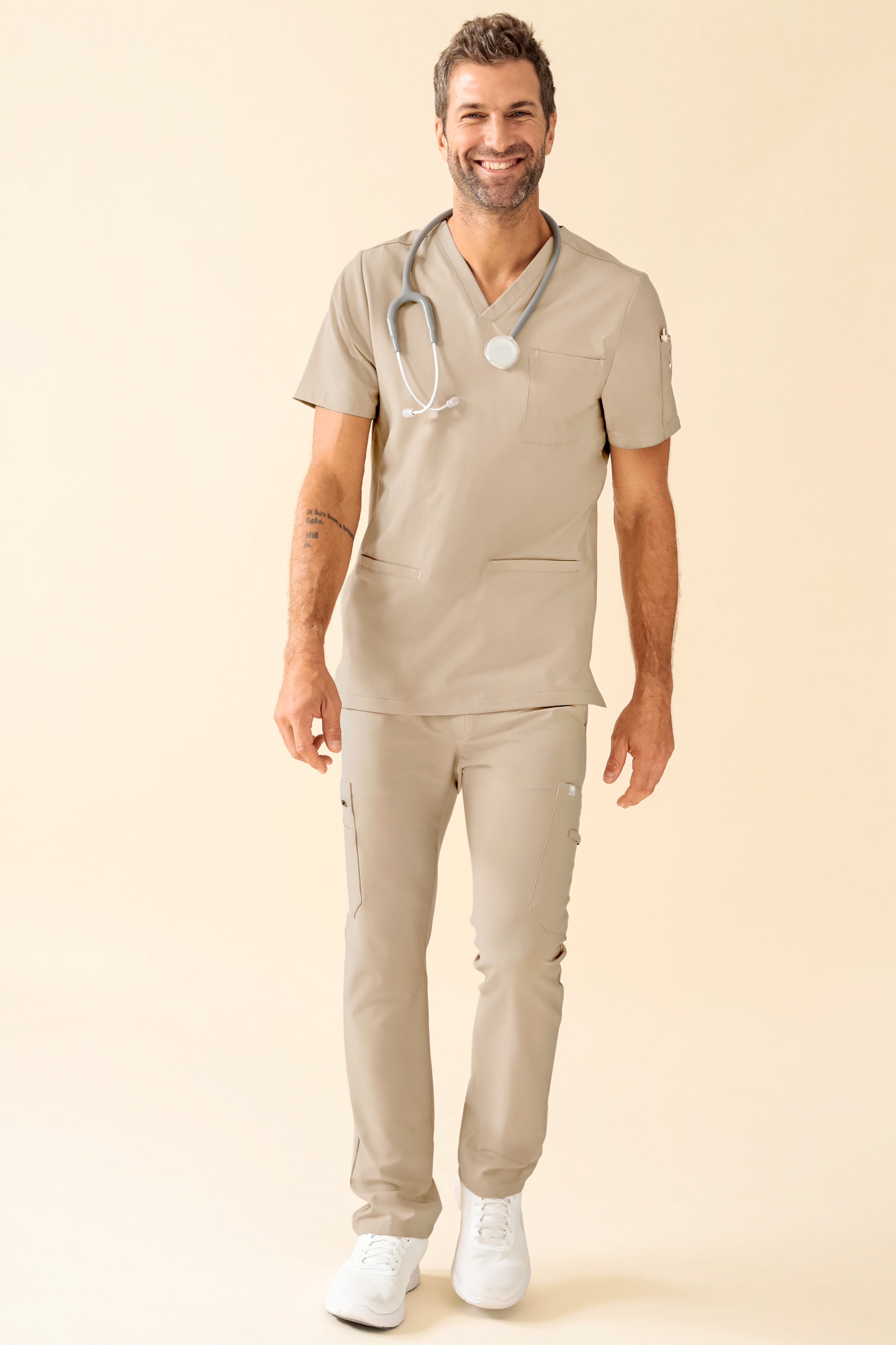 KAERE Schlupfkasack Herren - V-Ausschnitt sand