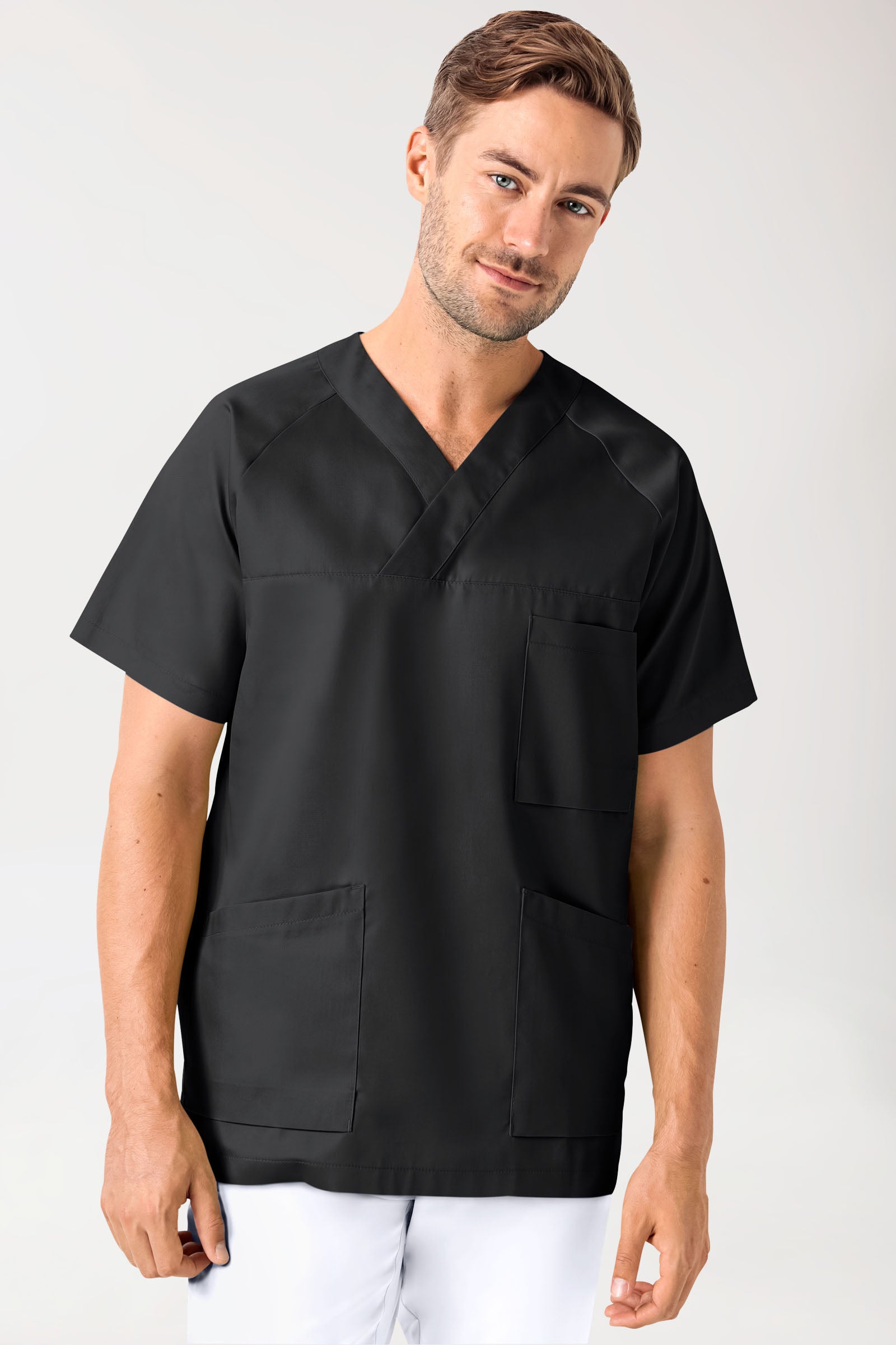 CORE Schlupfkasack Herren - V-Ausschnitt schwarz