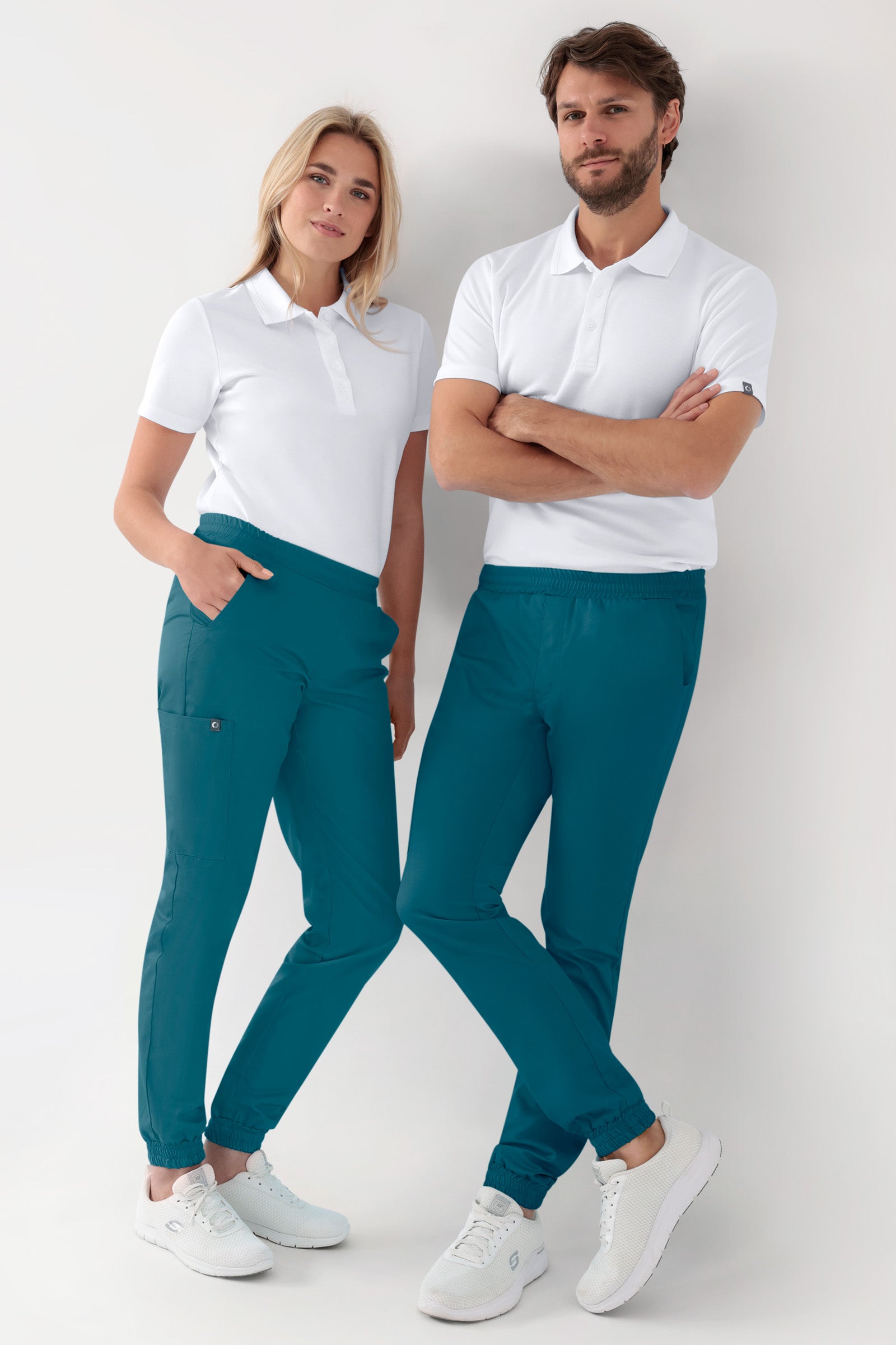 GREEN Stretch Hose Damen - Jogpants Style petrol, Vue de face 