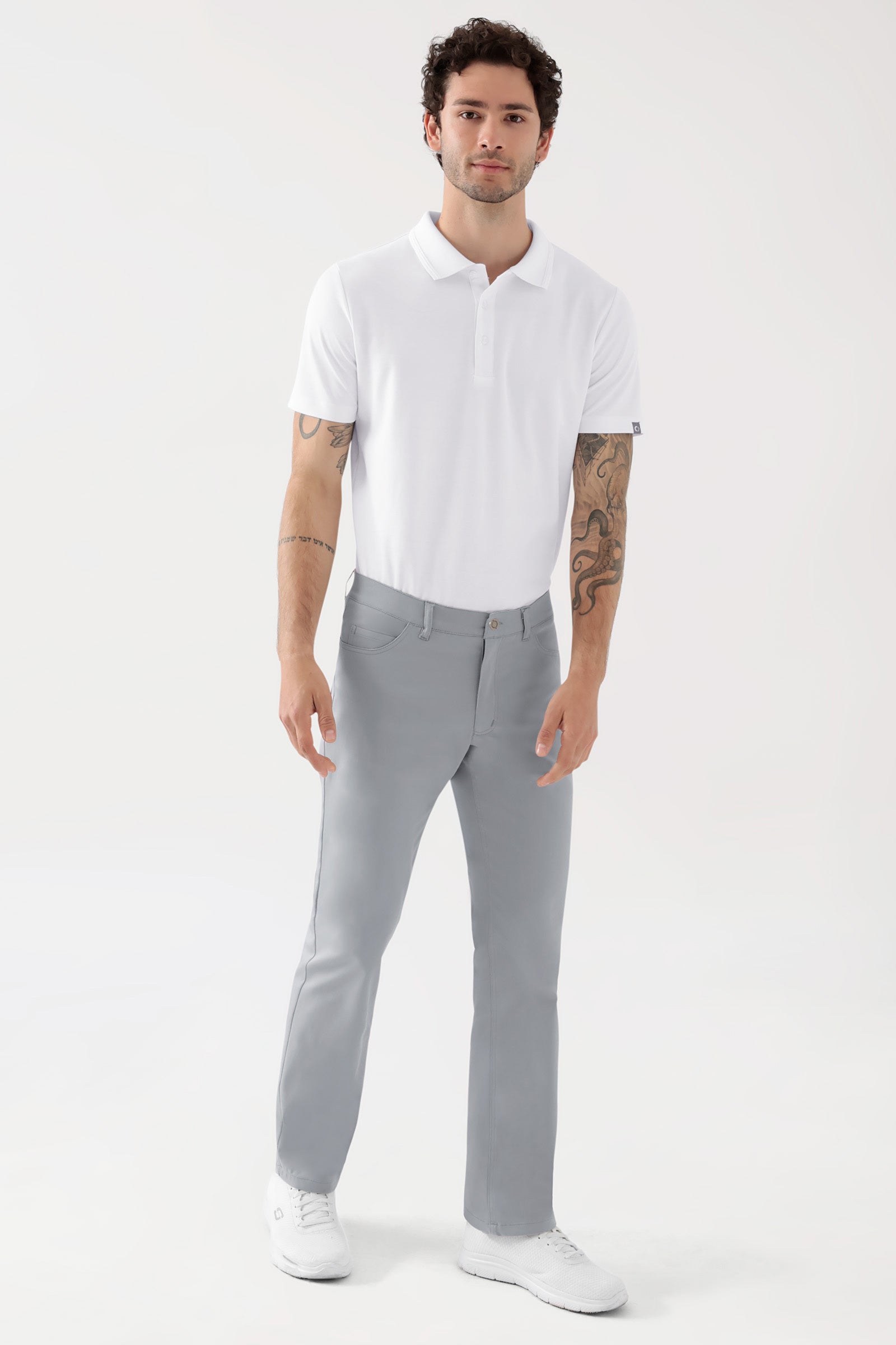 COMFY FLEX 5-Pocket Hose Herren - gerades Bein grau