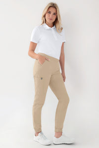 GREEN Stretch Hose Damen - Jogpants Style sand