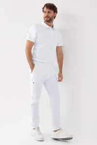 GREEN Stretch Hose Herren - Jogpants Style weiss