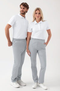 GREEN Stretch Hose Unisex - Rundumgummibund perlgrau