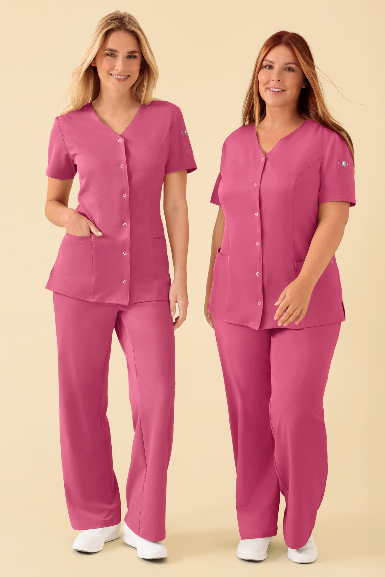 KAERE Kasack Damen - durchgeknöpft rosenholz, Vue de face 