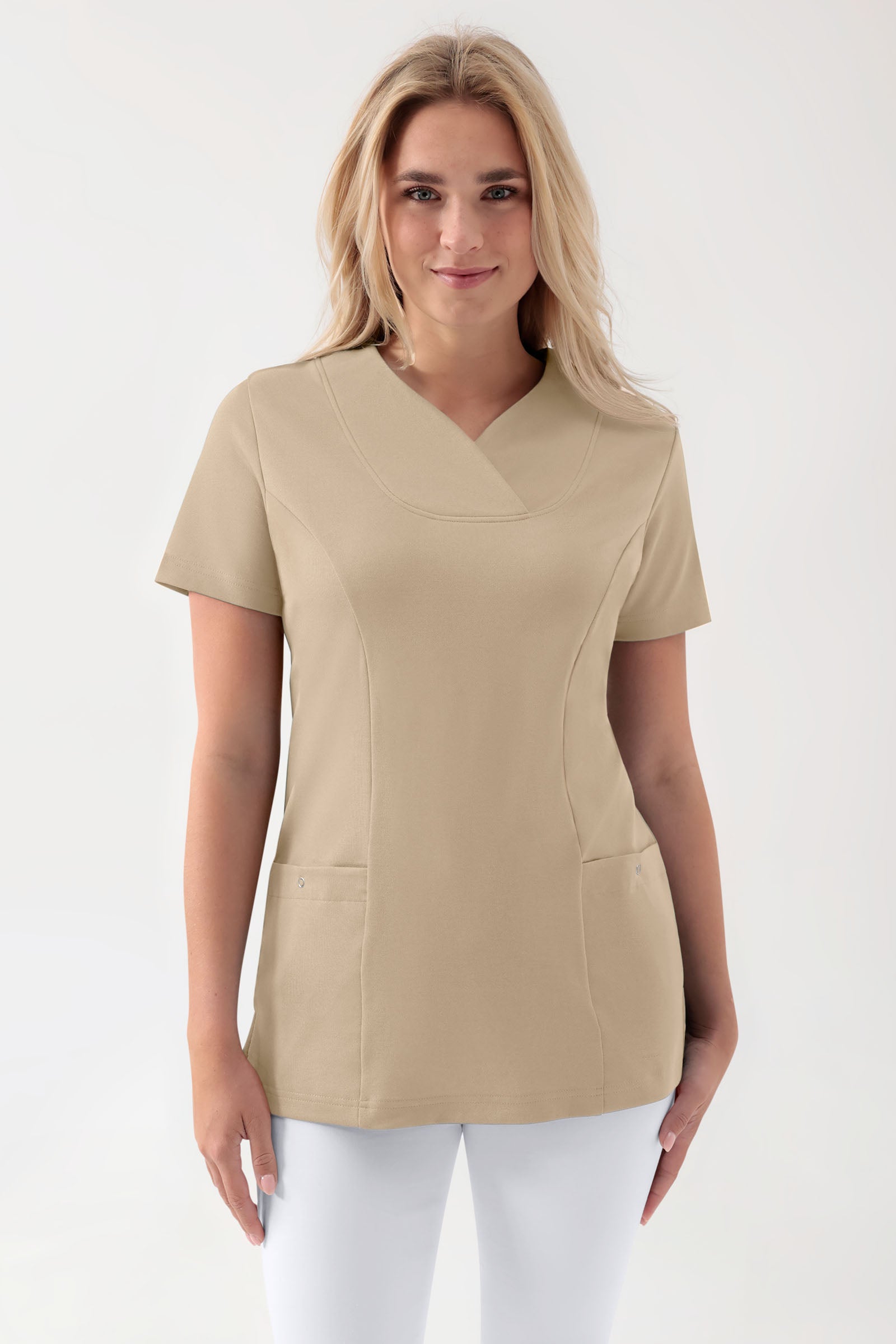 COMFY FLEX Stretch Schlupfkasack Damen - Herzausschnitt sand