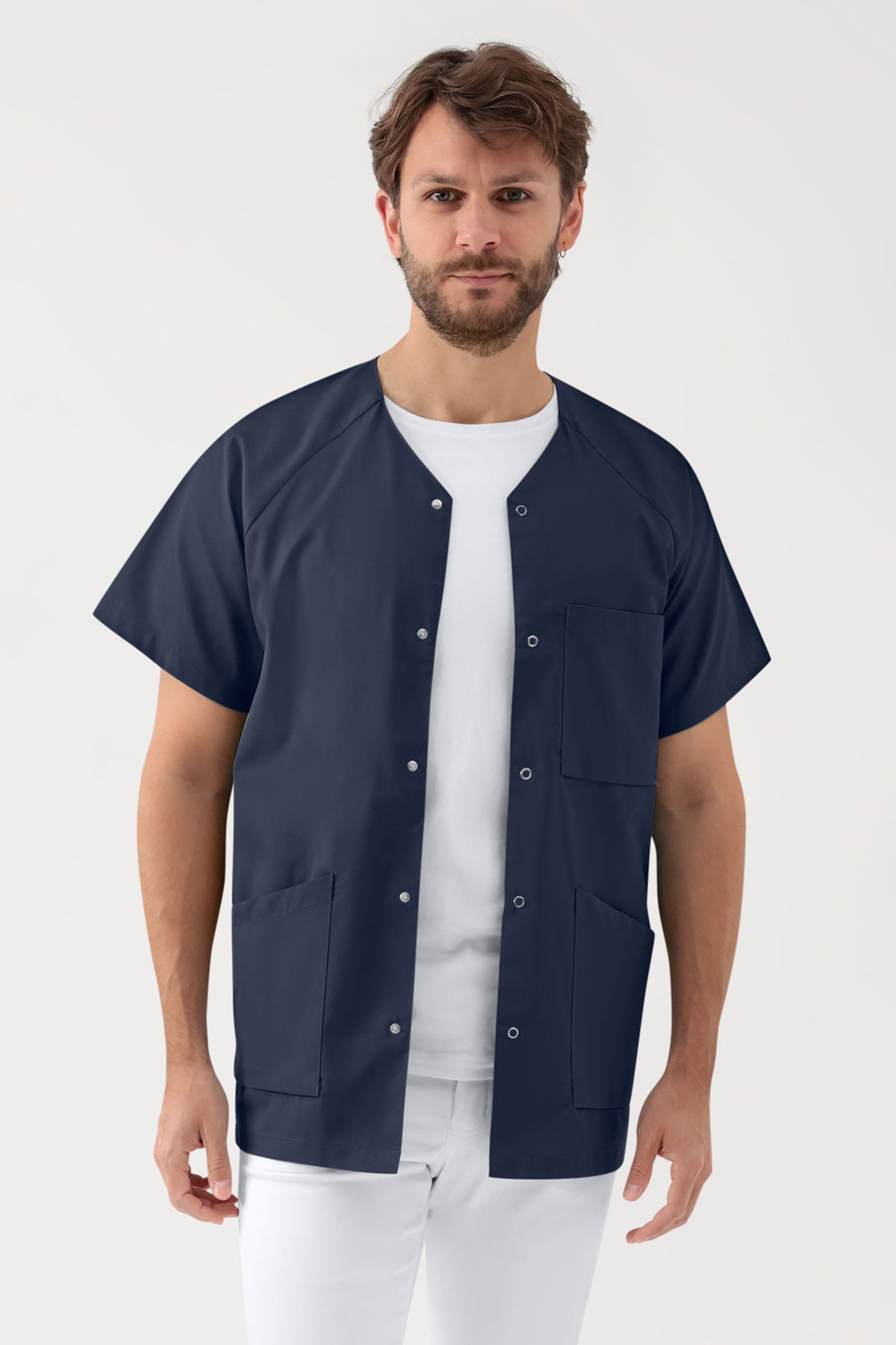 DER Kasack-Kasack Herren - durchgeknöpft navy, Vorderansicht 