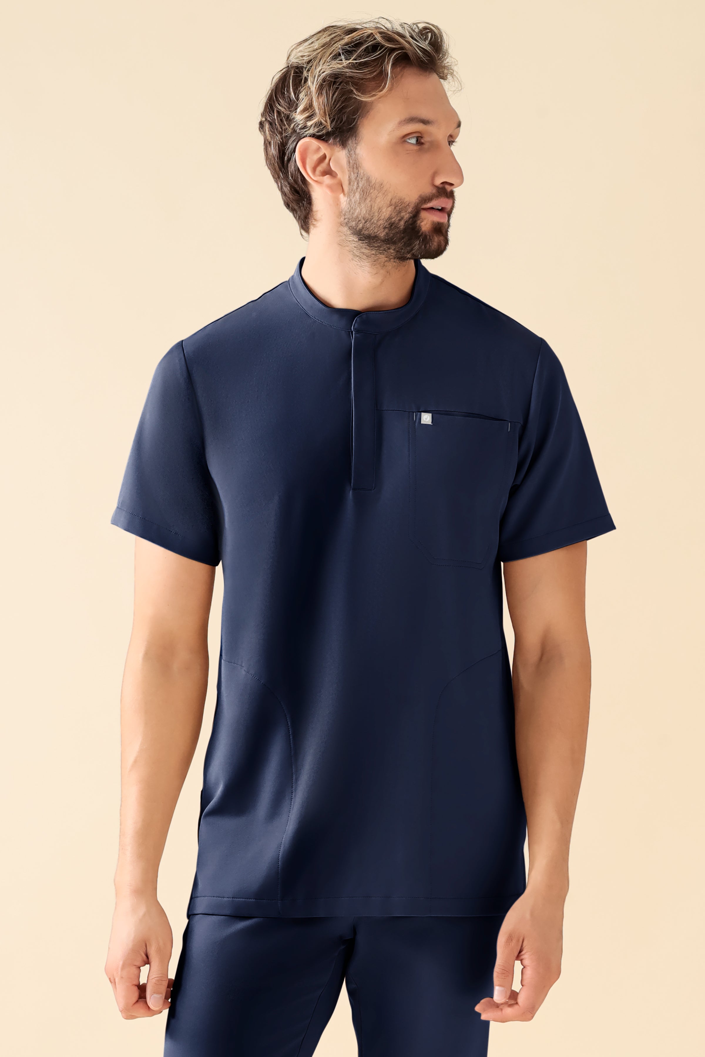 KAERE Schlupfkasack Herren - Stehkragen navy