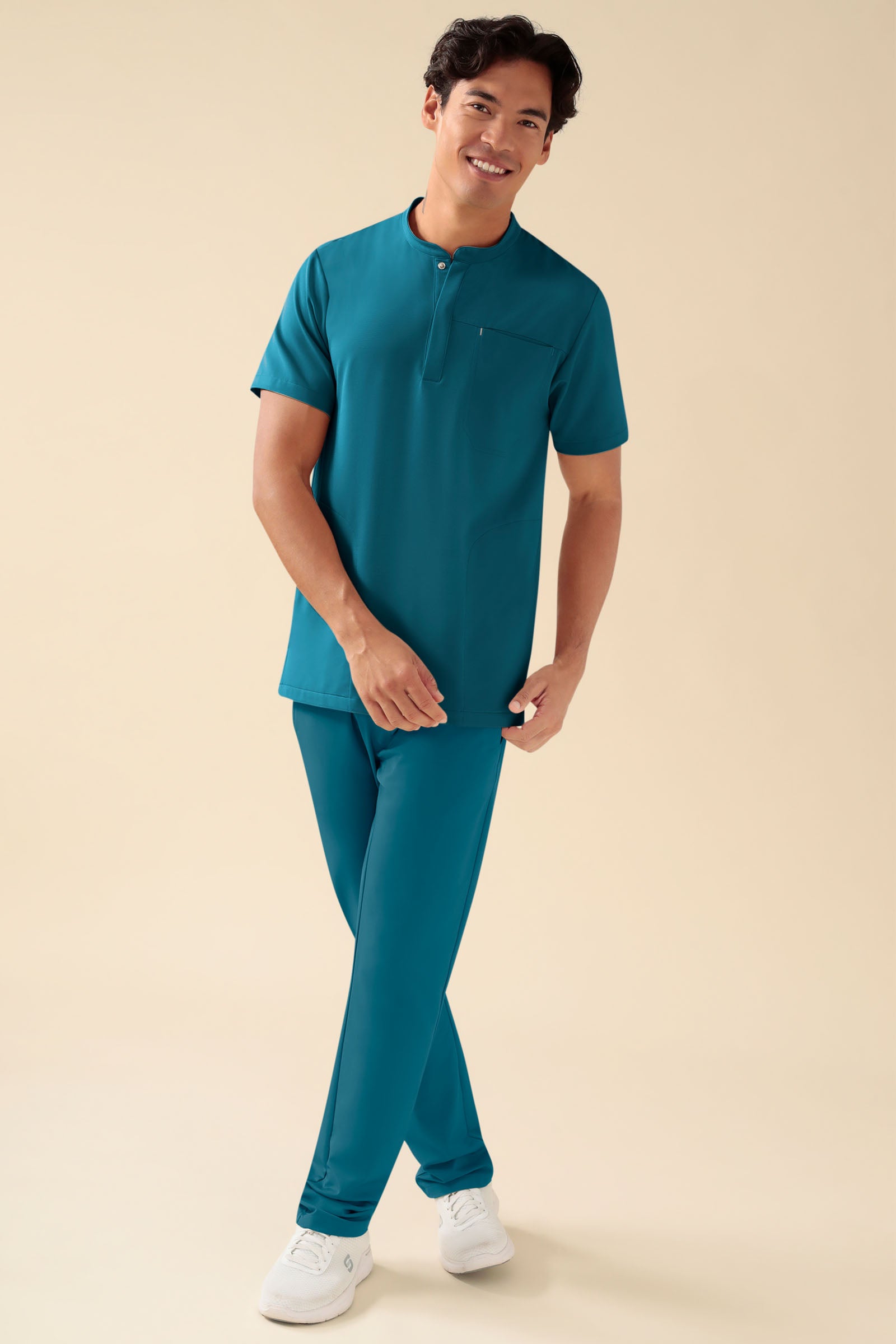 KAERE Schlupfkasack Herren - Stehkragen petrol