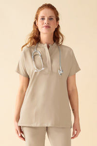 KAERE Schlupfkasack Damen - Stehkragen sand
