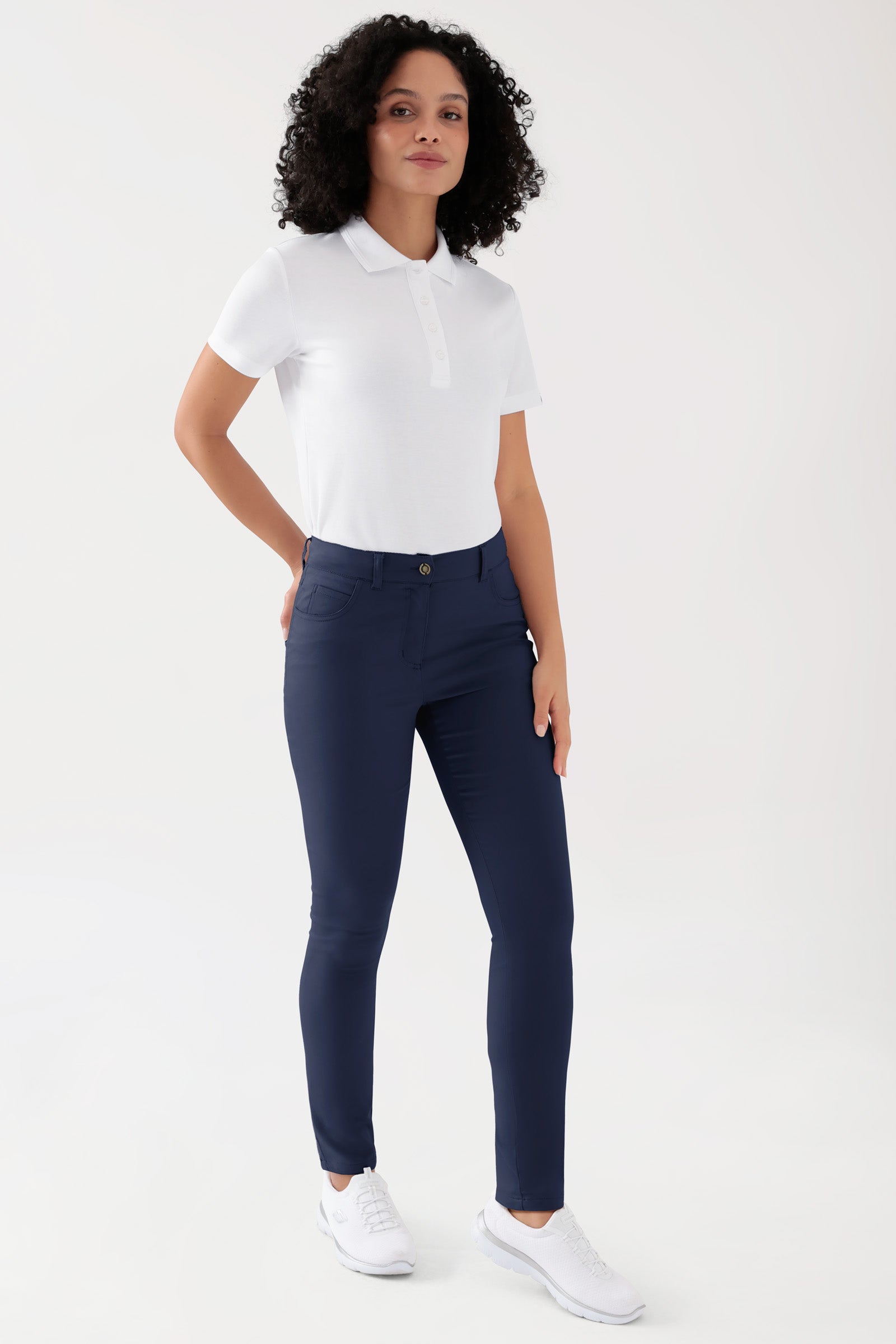 COMFY FLEX 5-Pocket Hose Damen - schlankes Bein navy