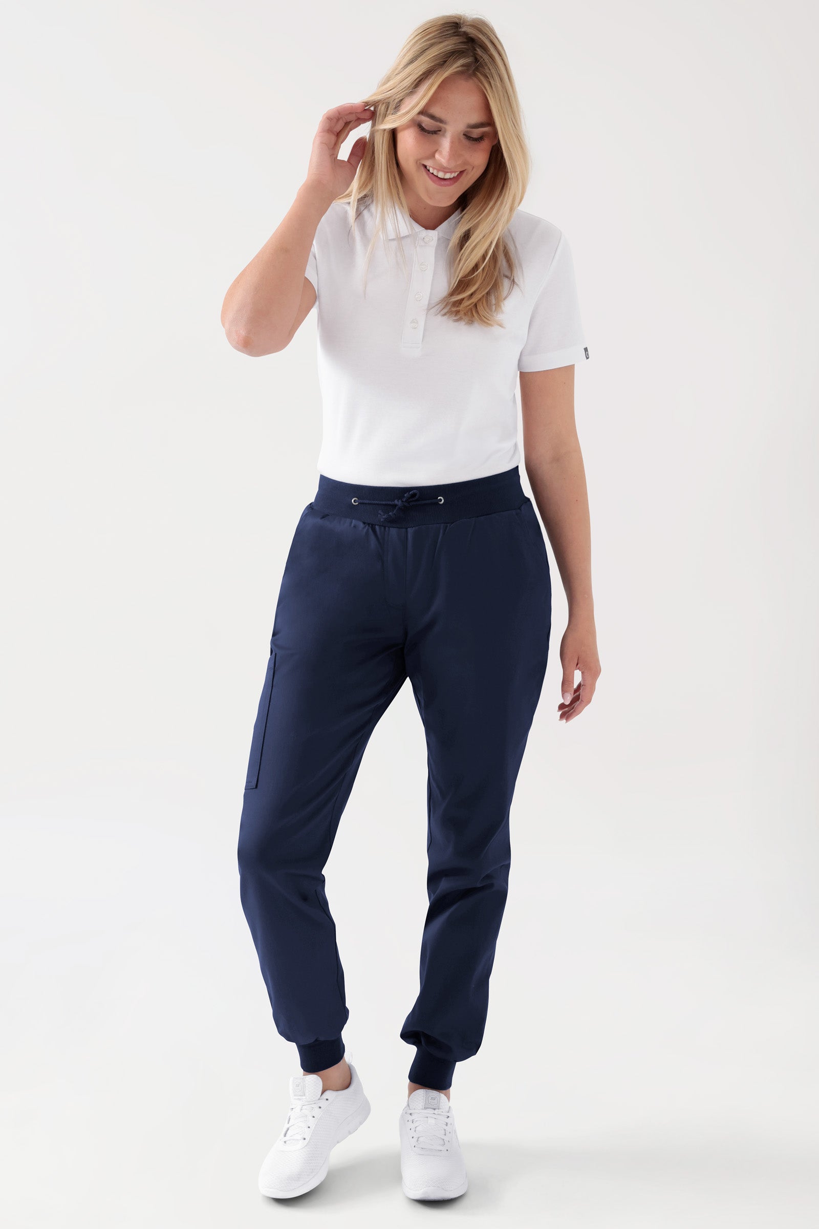 COMFY FLEX Hose Damen - Jogpants navy, Vue de face Le mannequin mesure 177 cm et porte la taille S