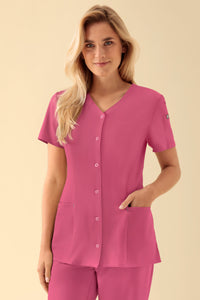 KAERE Kasack Damen - durchgeknöpft rosenholz