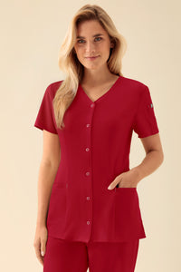 KAERE Kasack Damen - durchgeknöpft rot