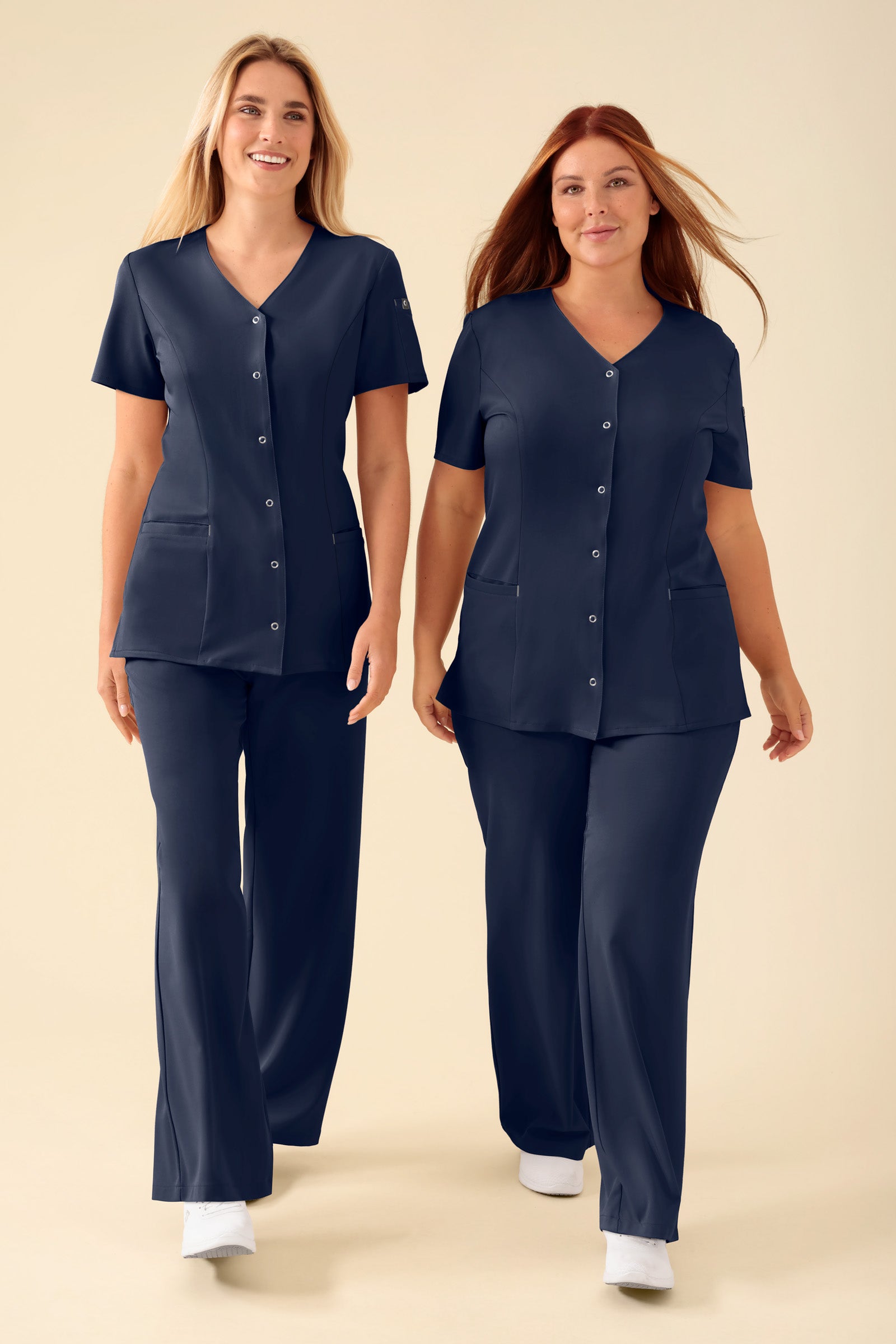 KAERE Kasack Damen - durchgeknöpft navy, Vue de face 