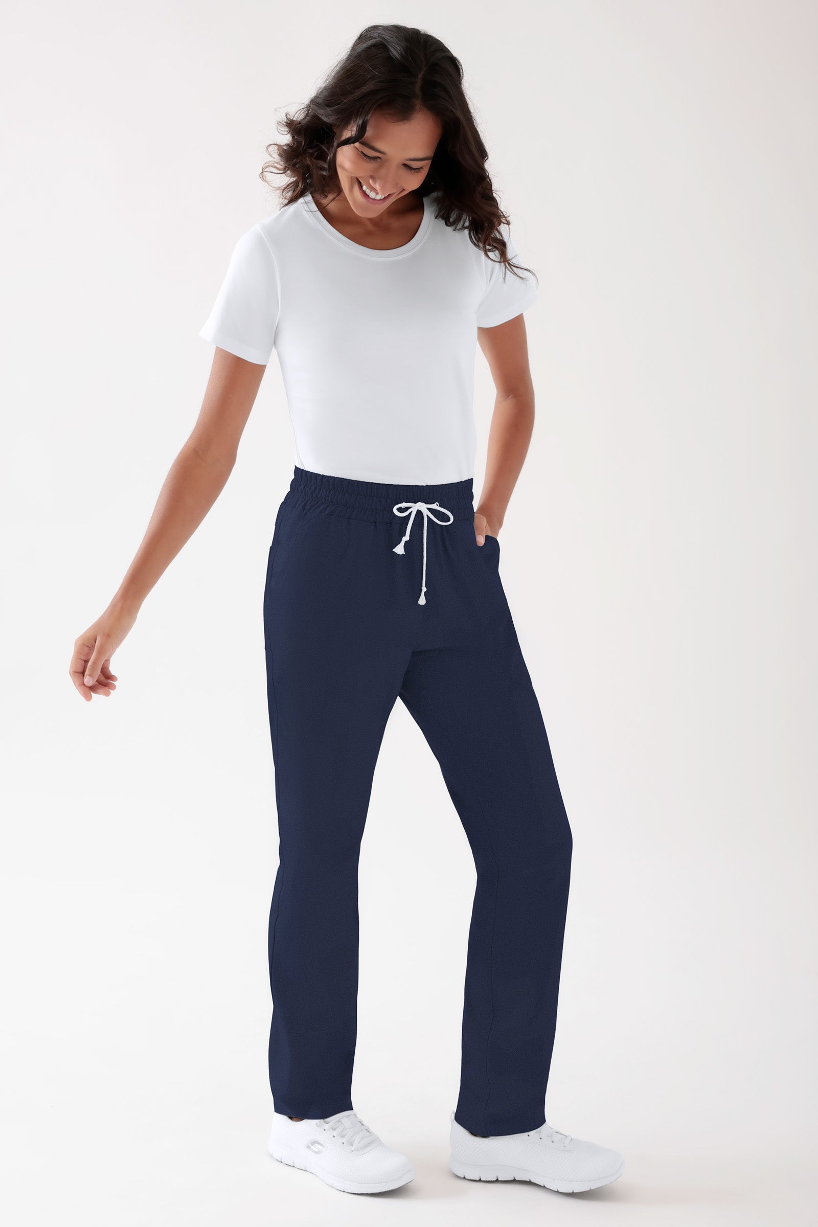 Lyocell Hose Unisex - Rundumgummibund navy