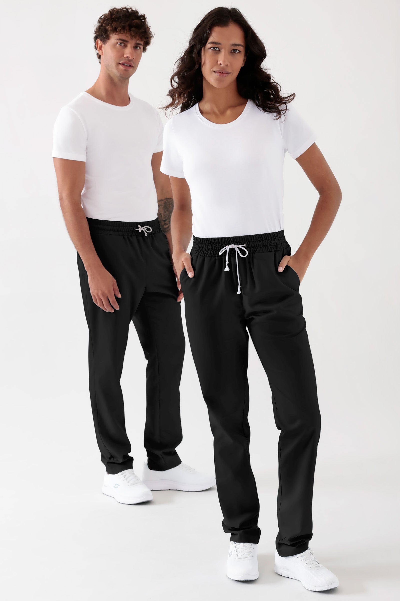 Lyocell Hose Unisex - Rundumgummibund schwarz