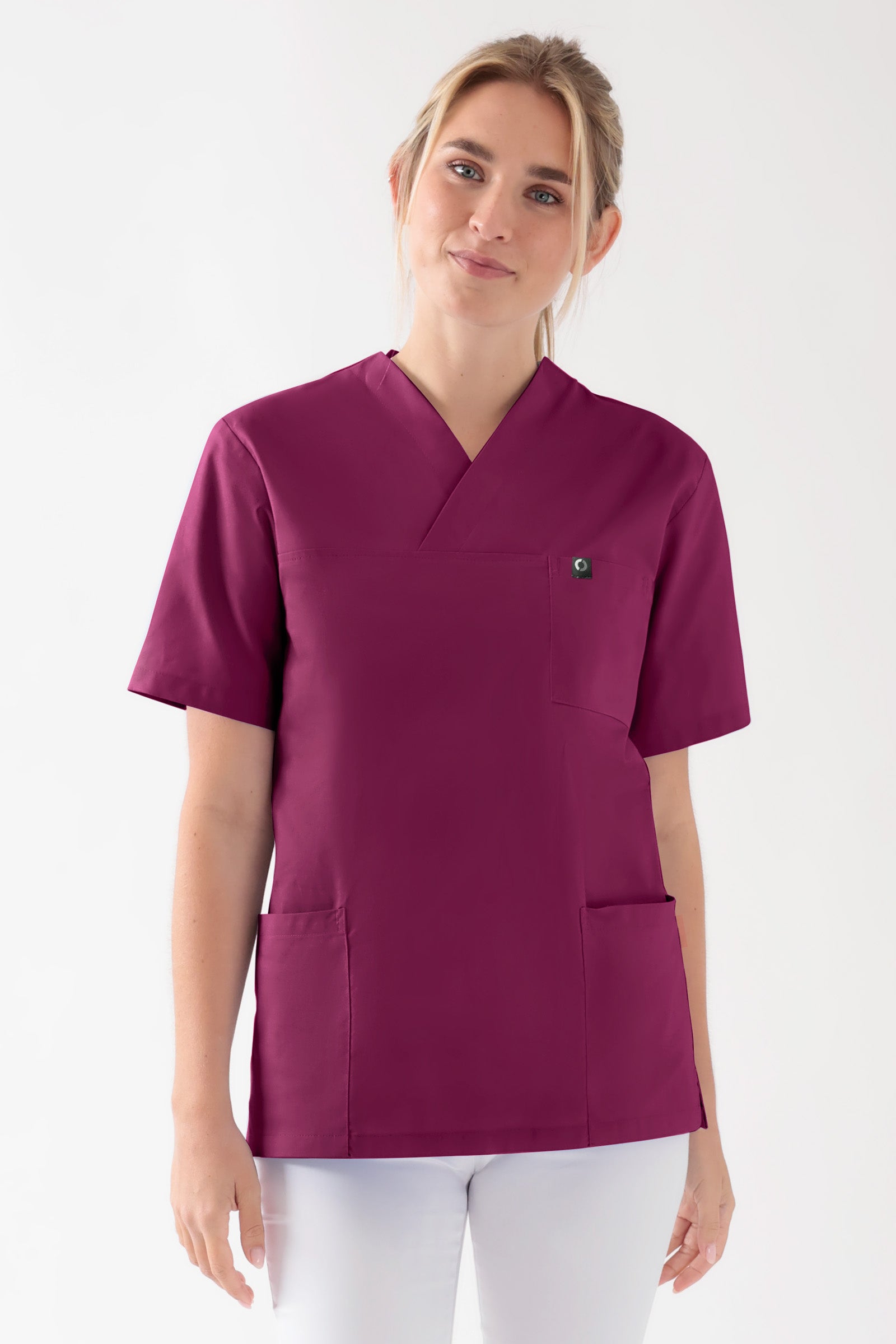 Baumwolle Schlupfkasack Unisex - Doppelpack berry, Vorderansicht 