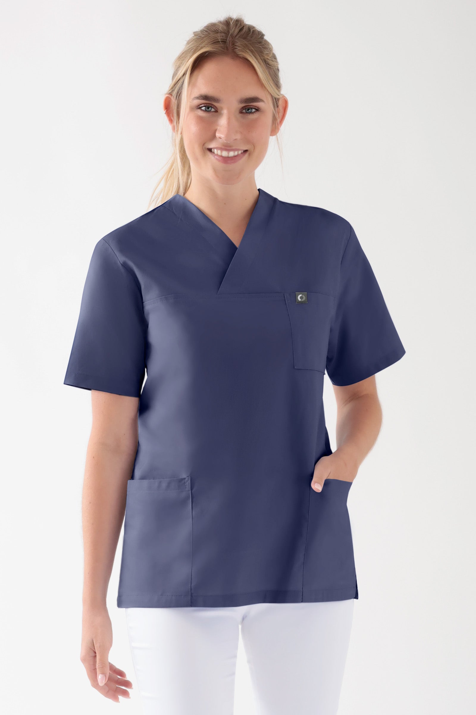 Baumwolle Schlupfkasack Unisex - Doppelpack light navy, Vue de face 