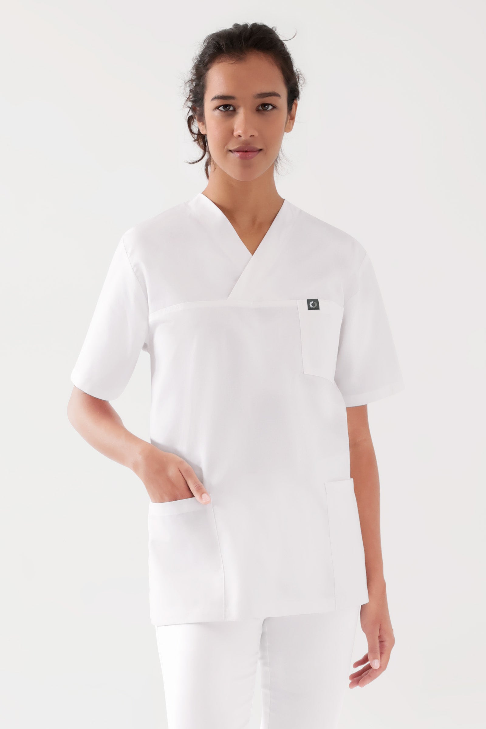 Baumwolle Schlupfkasack Unisex - Doppelpack weiss