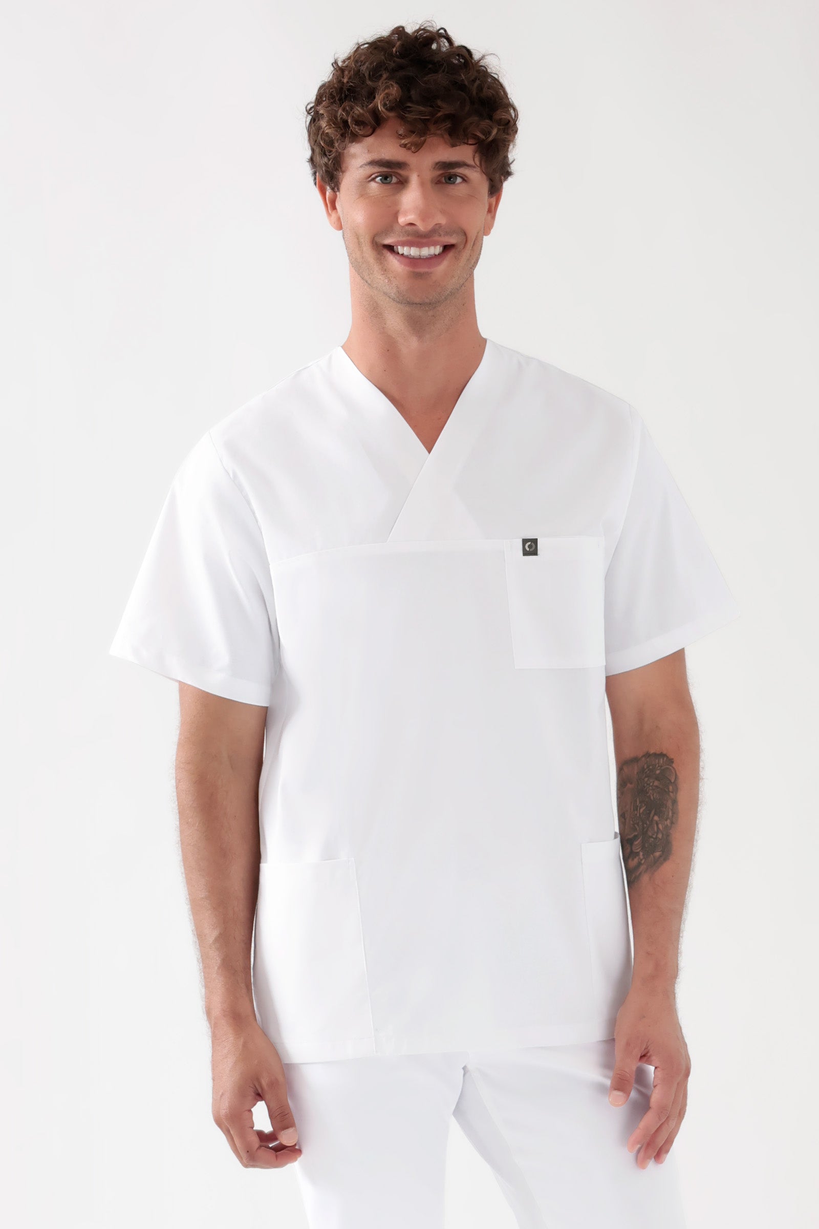 Baumwolle Schlupfkasack Unisex - Doppelpack weiss, Vue de face 