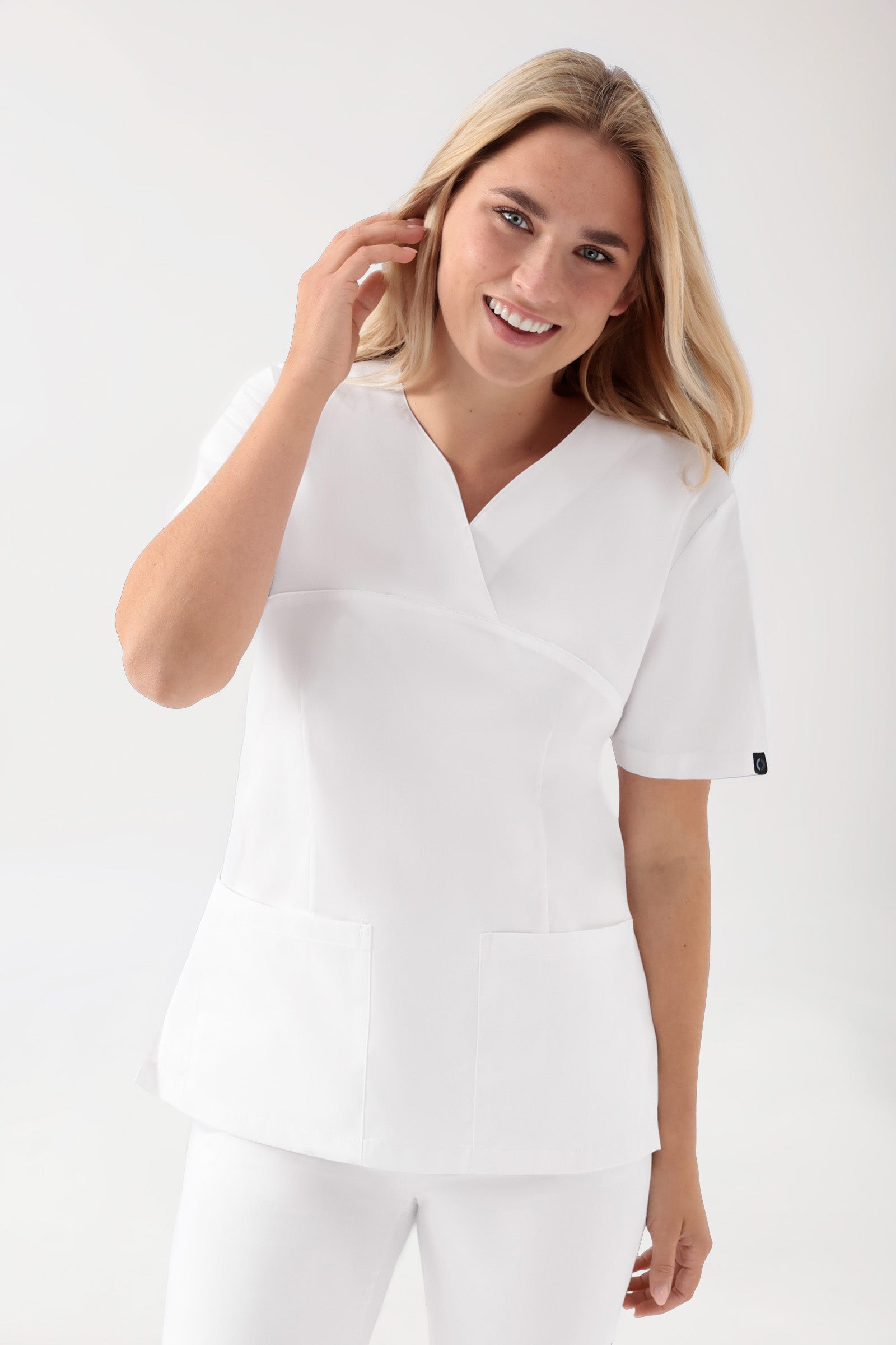 CORE Schlupfkasack Damen - Herzausschnitt weiss