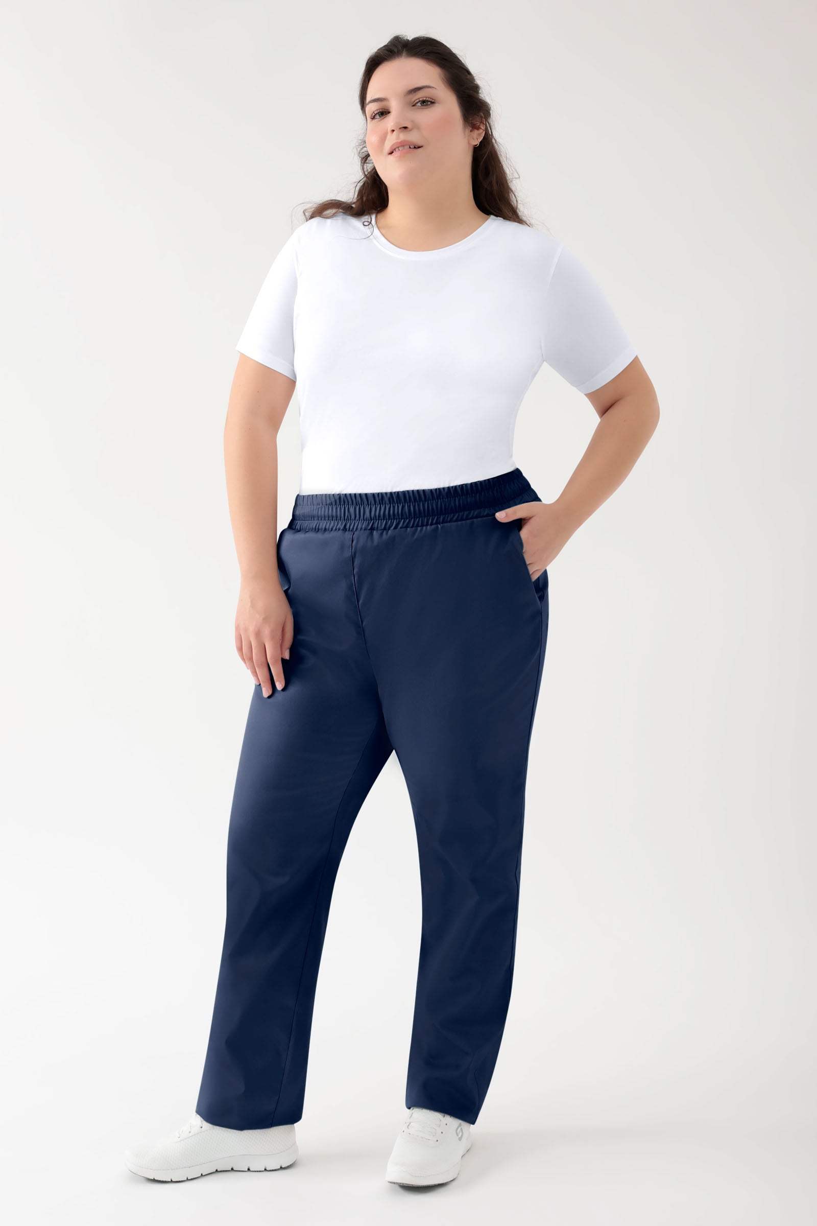 GREEN Stretch Hose Unisex - Rundumgummibund navy, Vue de face 